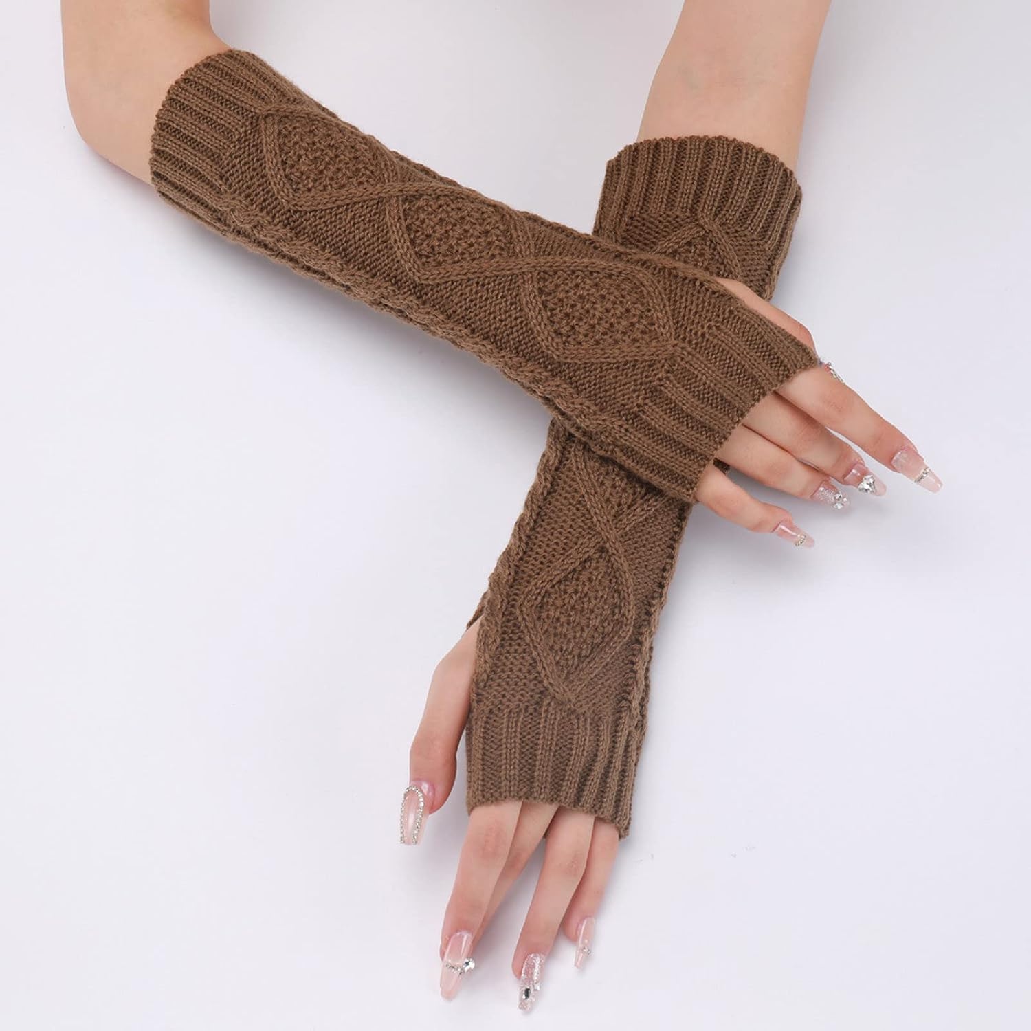 Womens Knit Arm Warmers