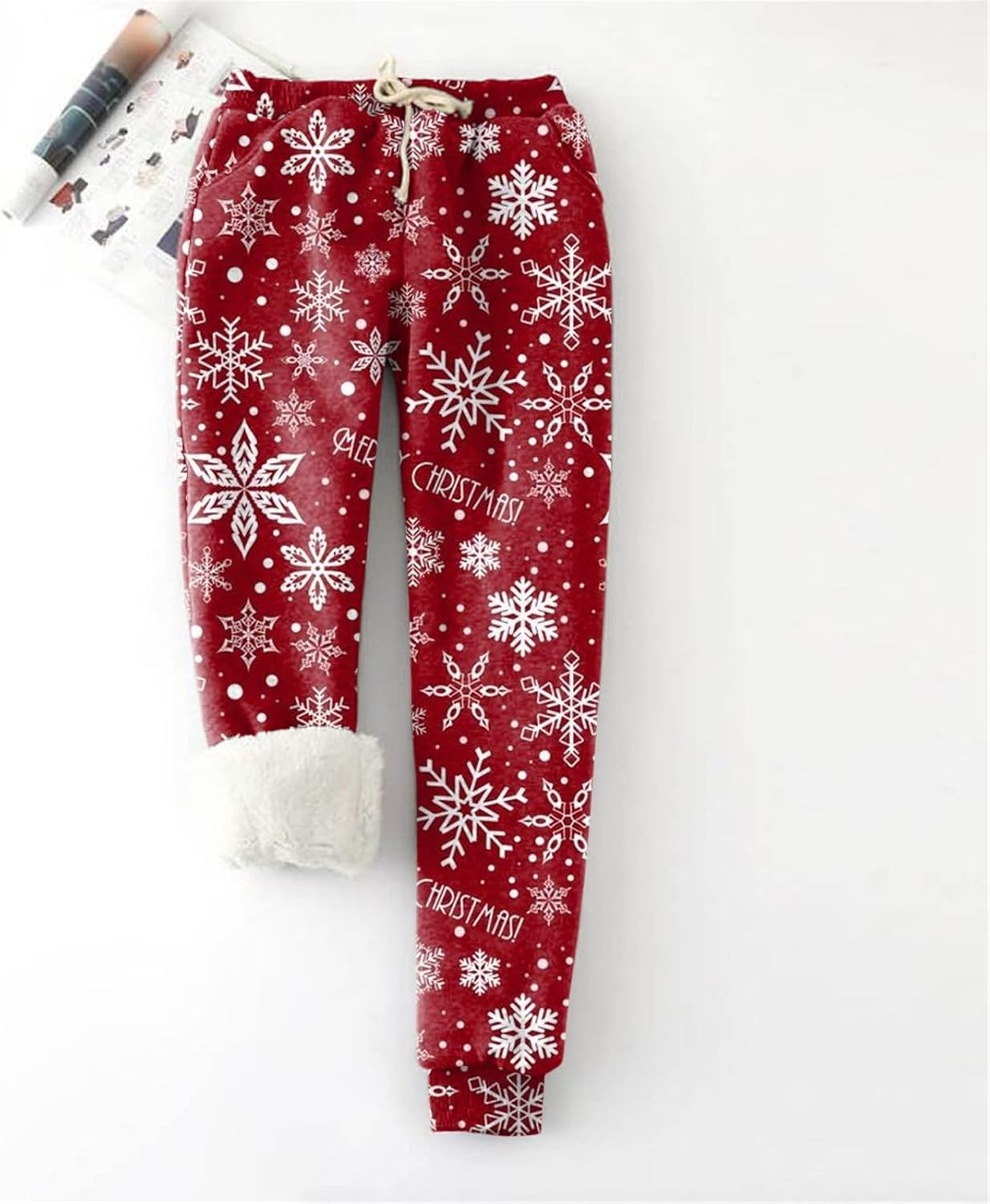 Christmas Print Womens Winter Jogger Pants