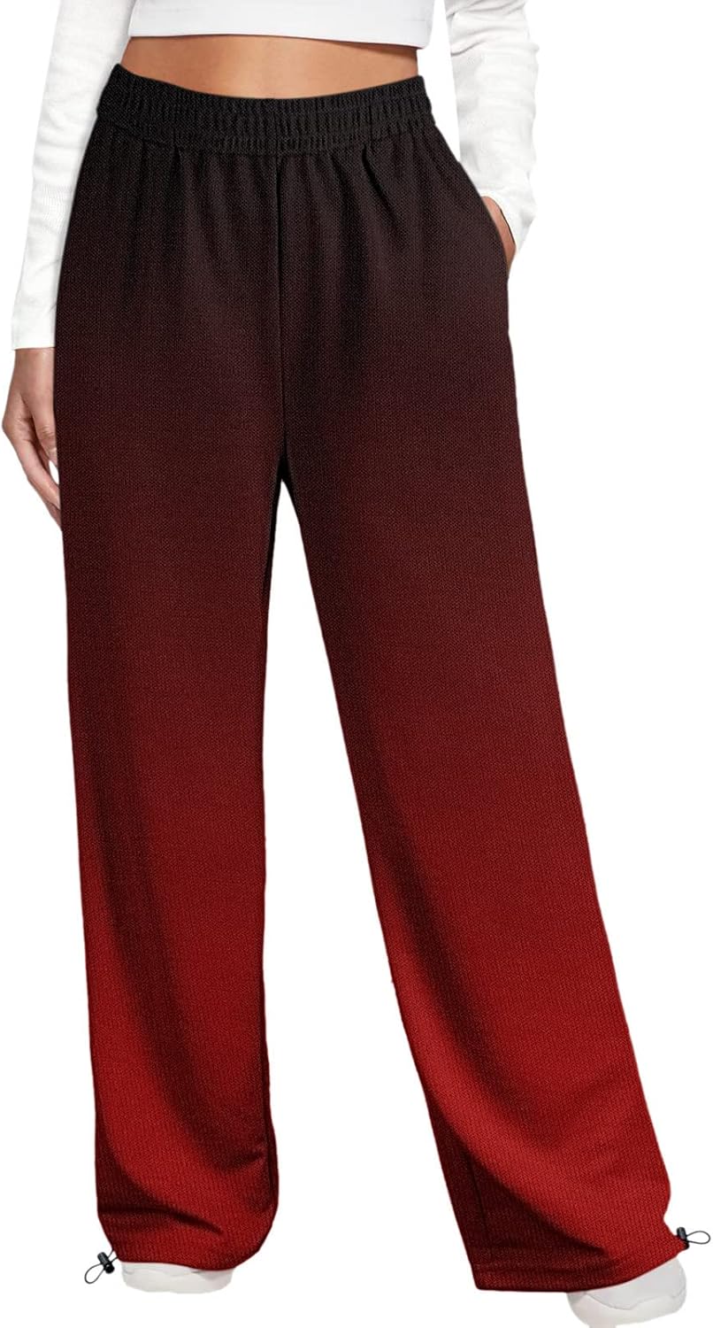October Christmas Sweatpants for Women High Waisted Drawstring Casual Elegant sdbrld