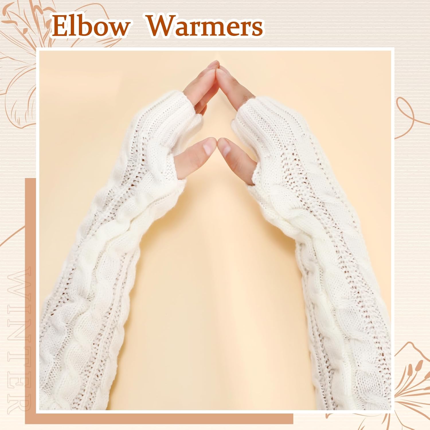Thickened Fingerless Arm Warmers for Women