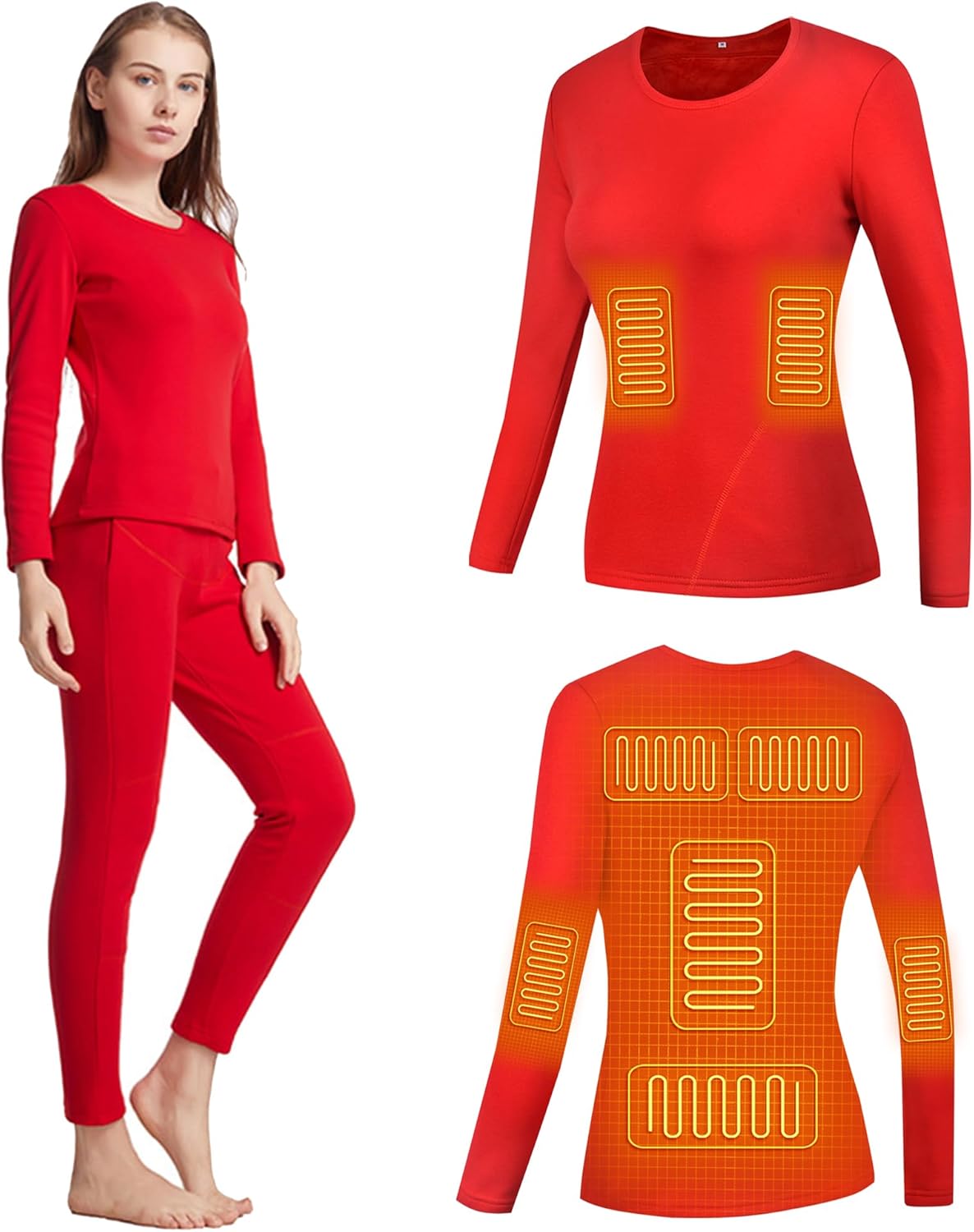 Heated Shirt Women 8 Heating Zones for Outdoor Sport