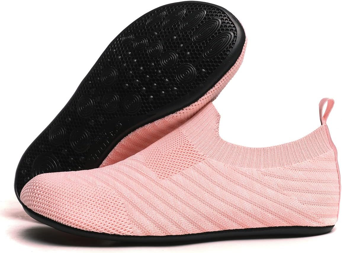 ZhaaDee Womens Mens Slippers with Rubber Sole