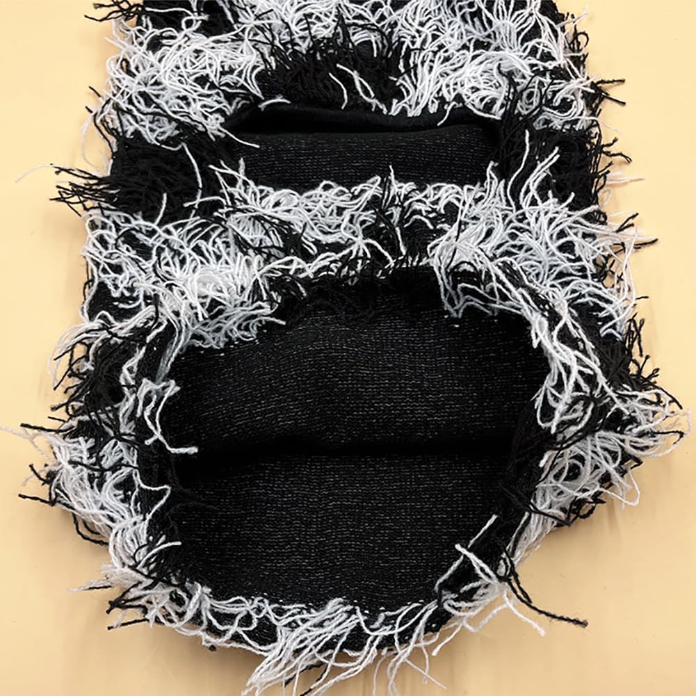 Malaxlx Distressed Balaclava Ski Mask Full Face Winter Windproof Beanie