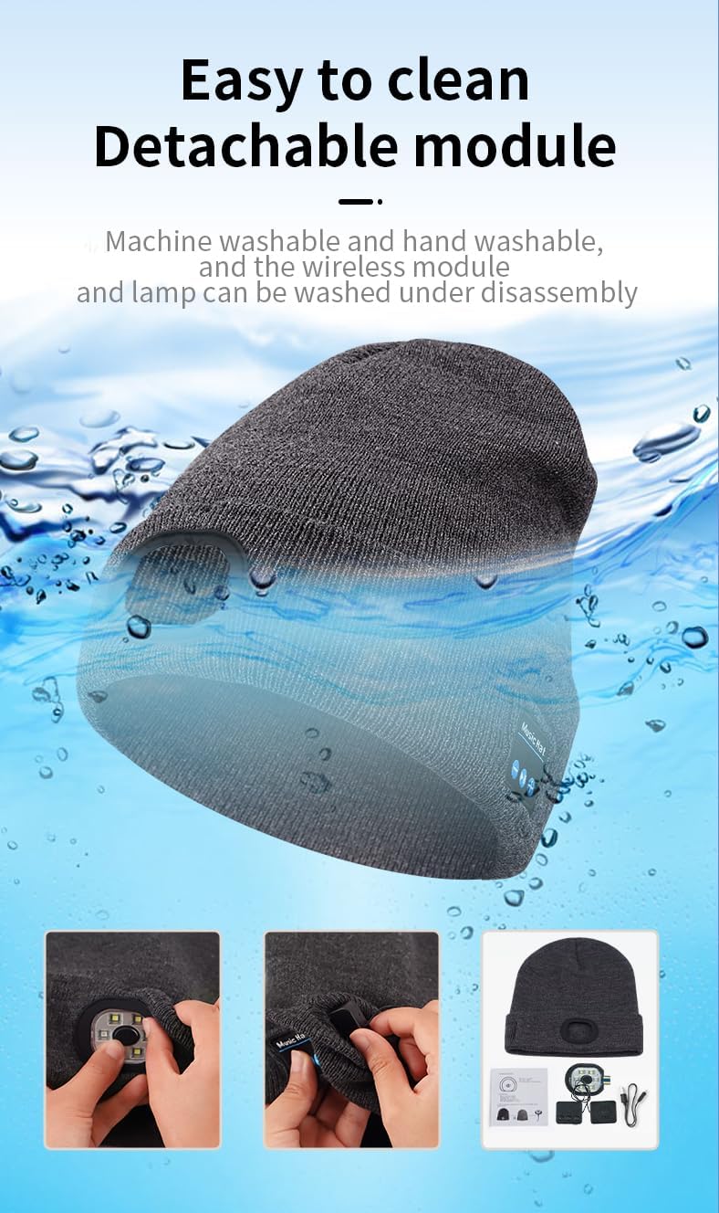 Spevert Unisex LED Bluetooth Beanie with Light