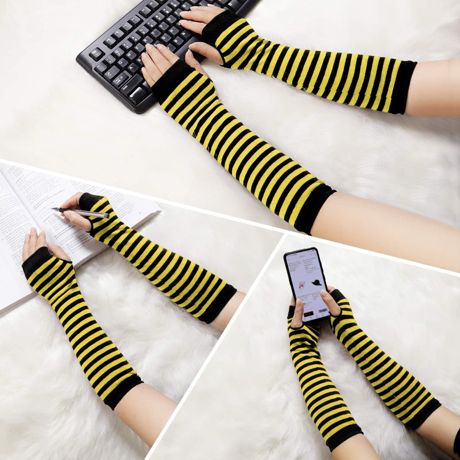Bienvenu Punk Gothic Rock Fingerless Gloves