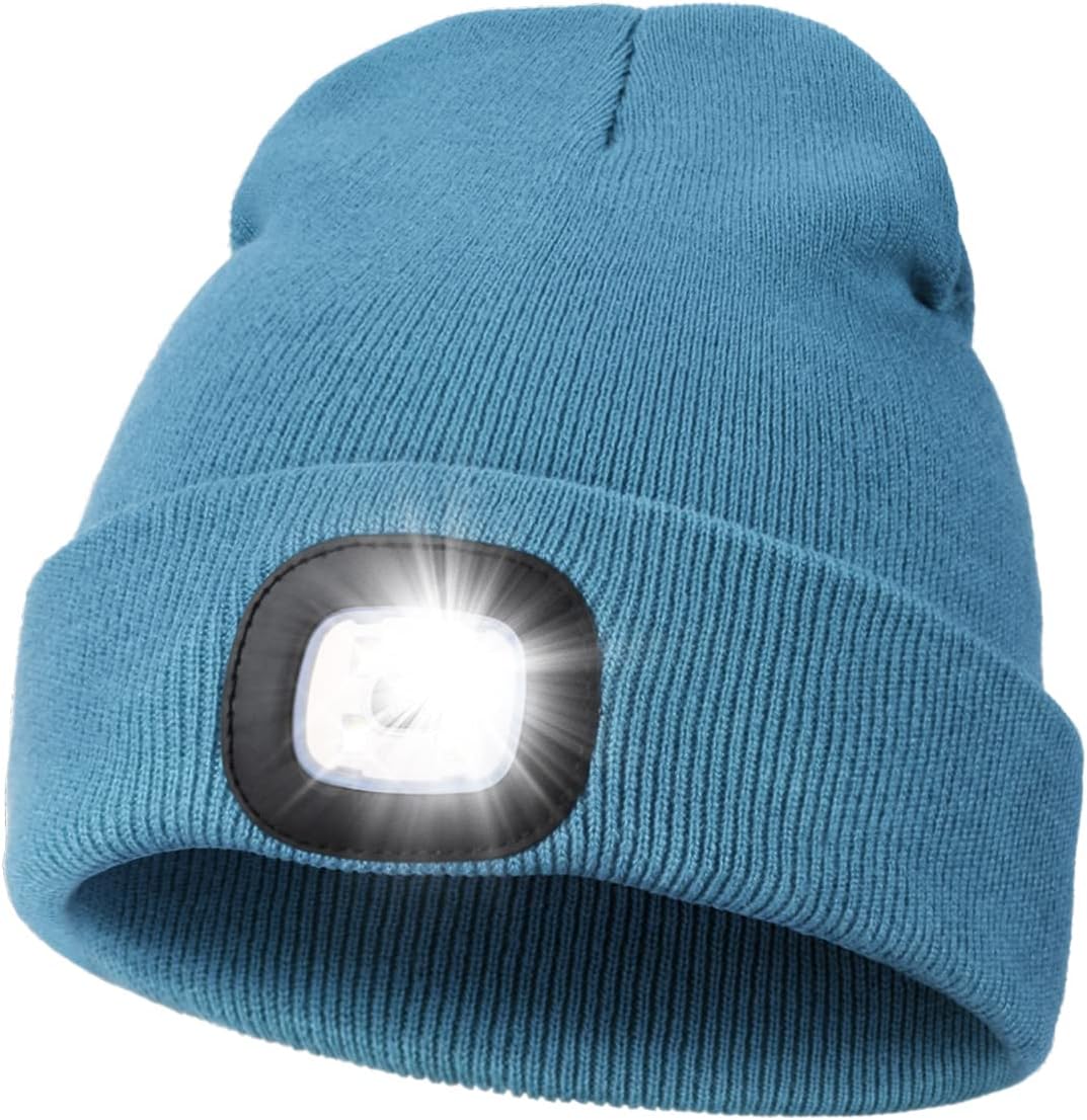 MELASA LED Beanie Hat with Light for Winter