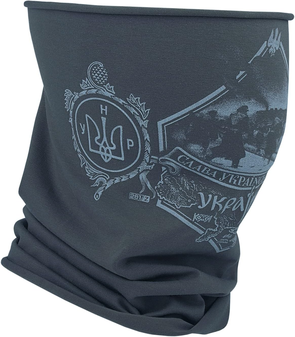 281Z Organic Cotton Neck Gaiter Balaclava with Historical Print