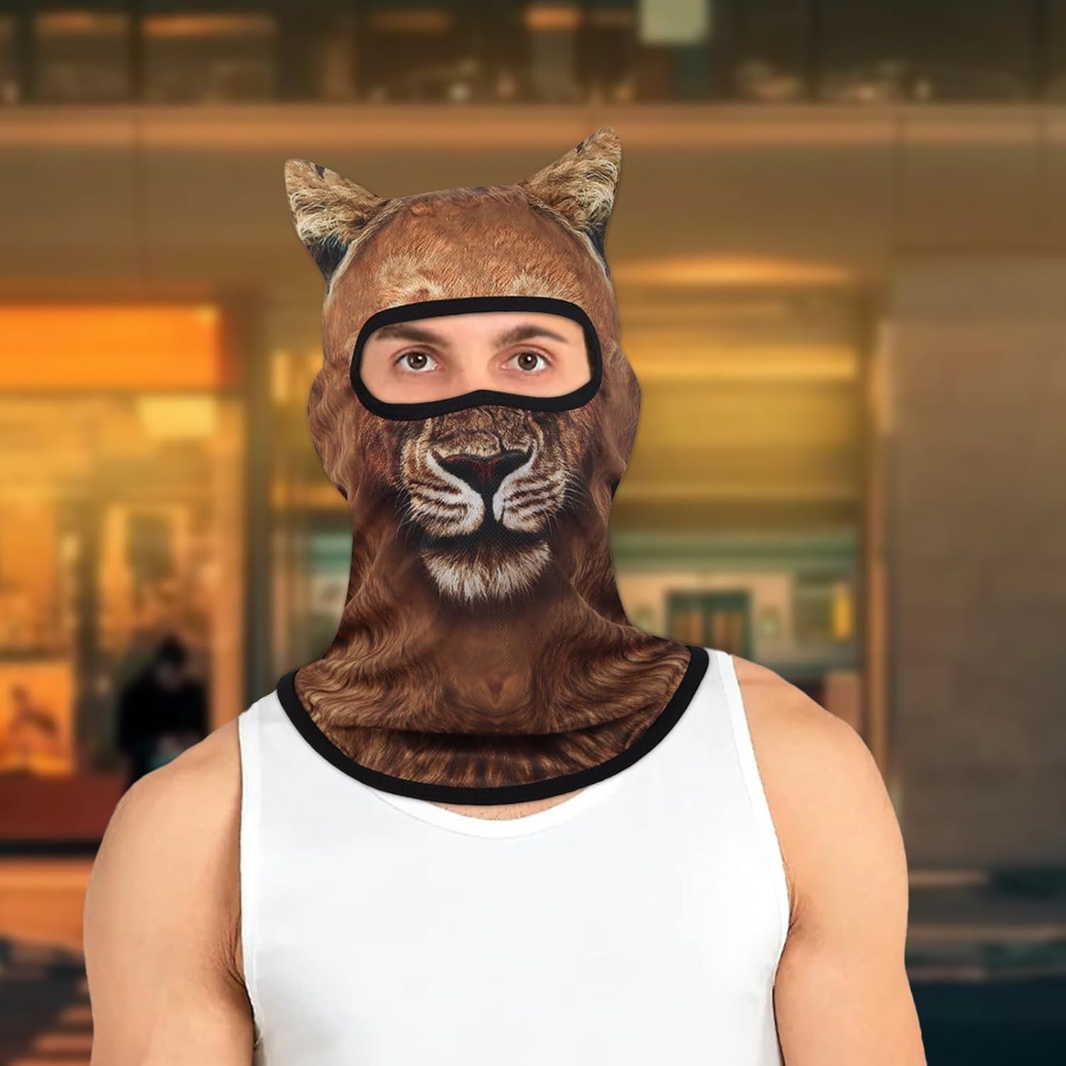 Get Ready for Ski Season 3D Animal Print Balaclava Mask