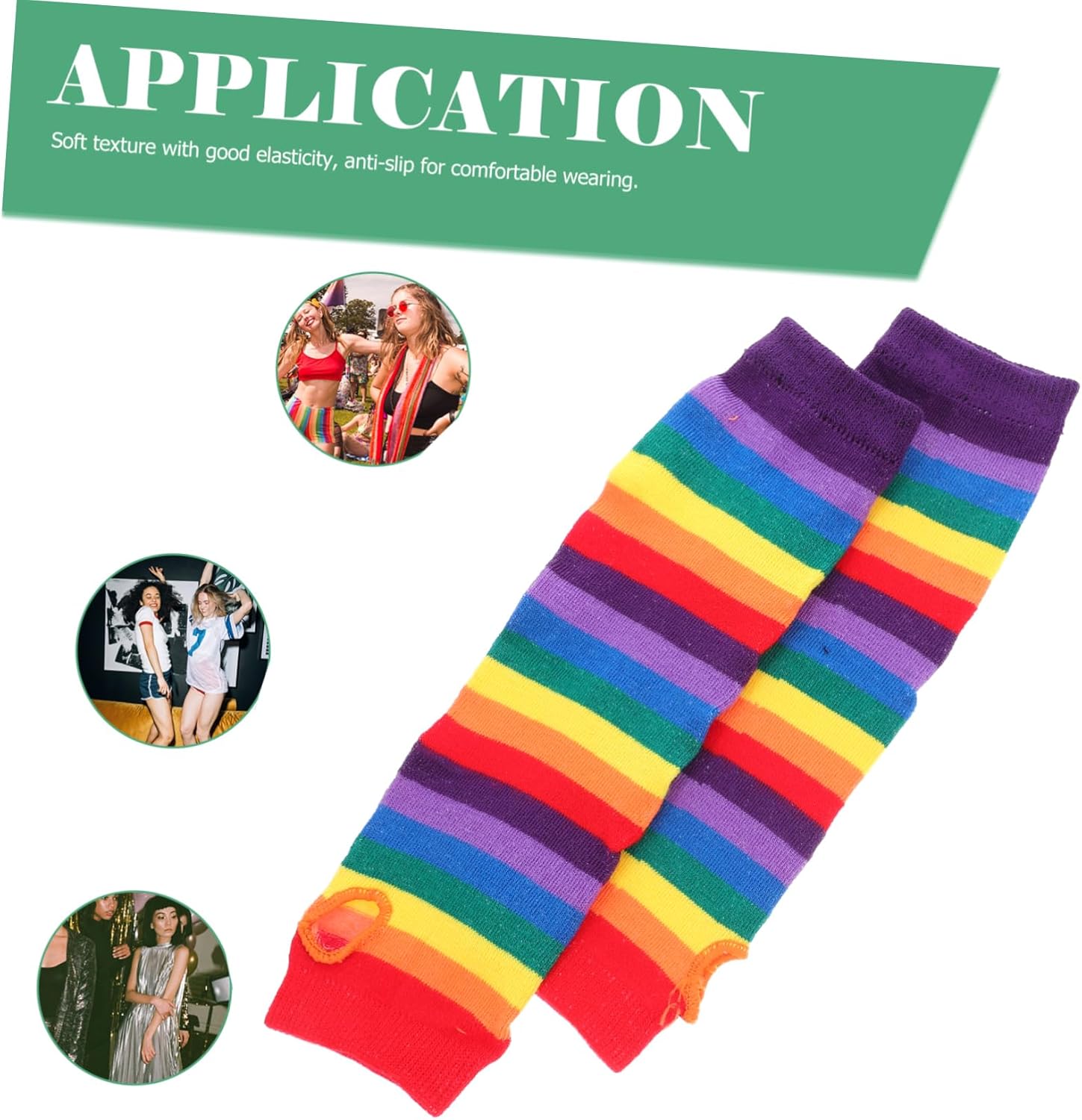 Colorful Rainbow Arm Warmers