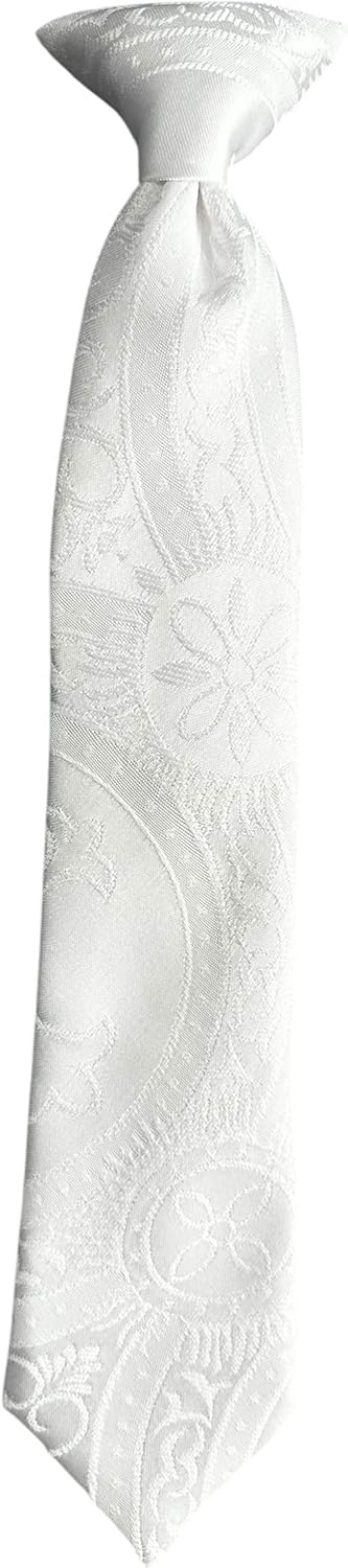 Holiday Bow Ties Boys First Holy Communion Necktie White Clergy Jacquard