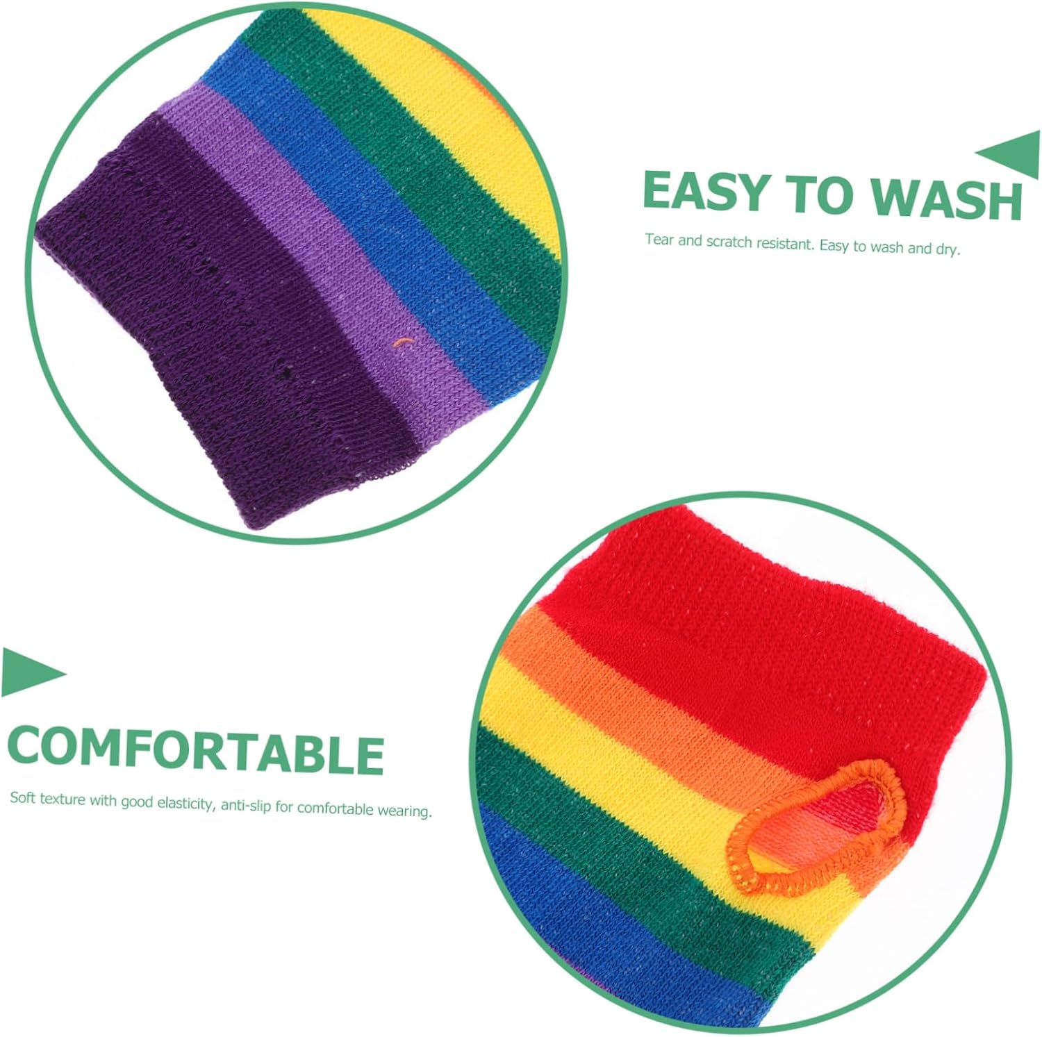Rainbow Thigh-High Socks for Men Soft Reusable Durable