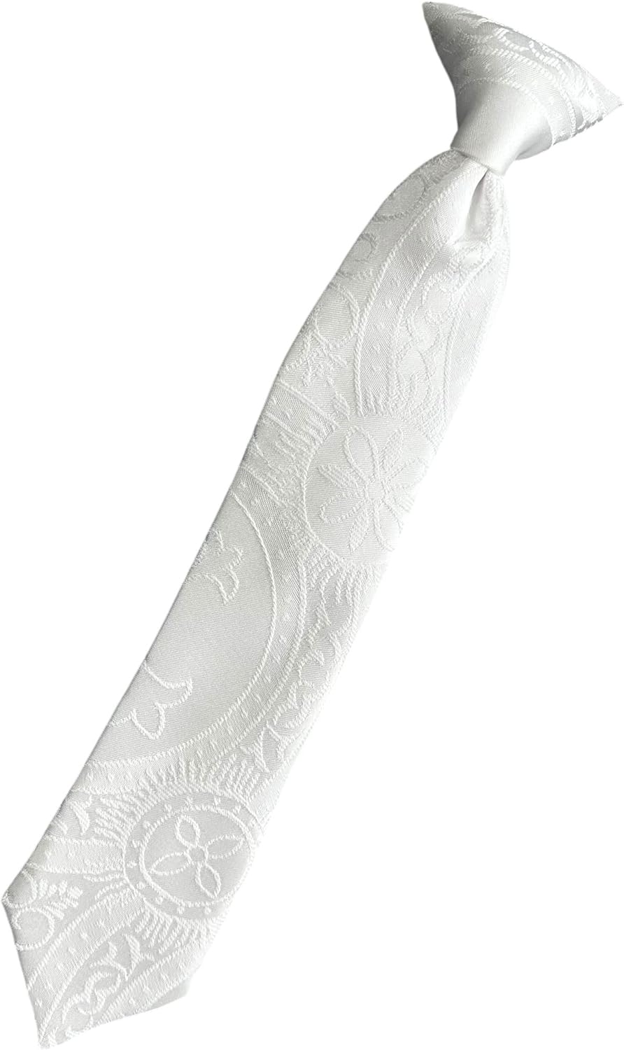 Holiday Bow Ties Boys First Holy Communion Necktie White Clergy Jacquard