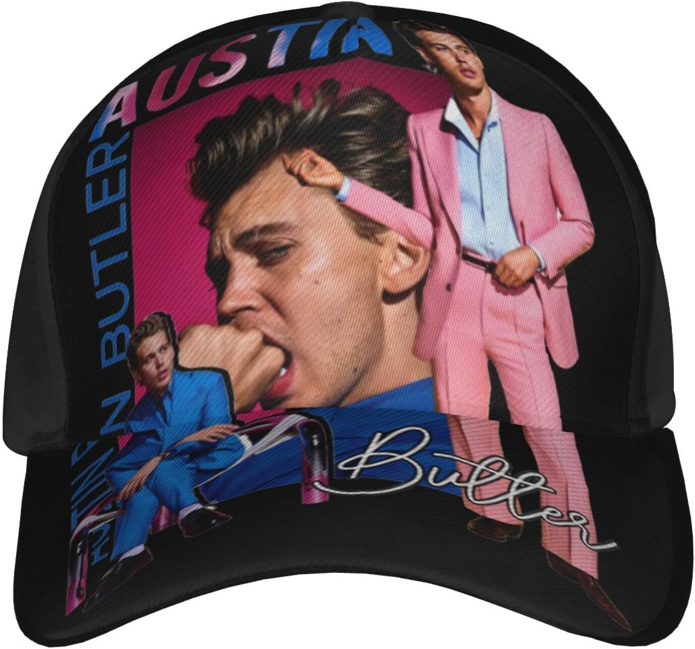 Austin Butler Baseball Cap Classic Adjustable Sun Hat for Men Women Black