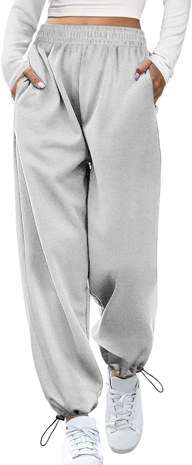 Womens High Waist Sweatpants with Pockets