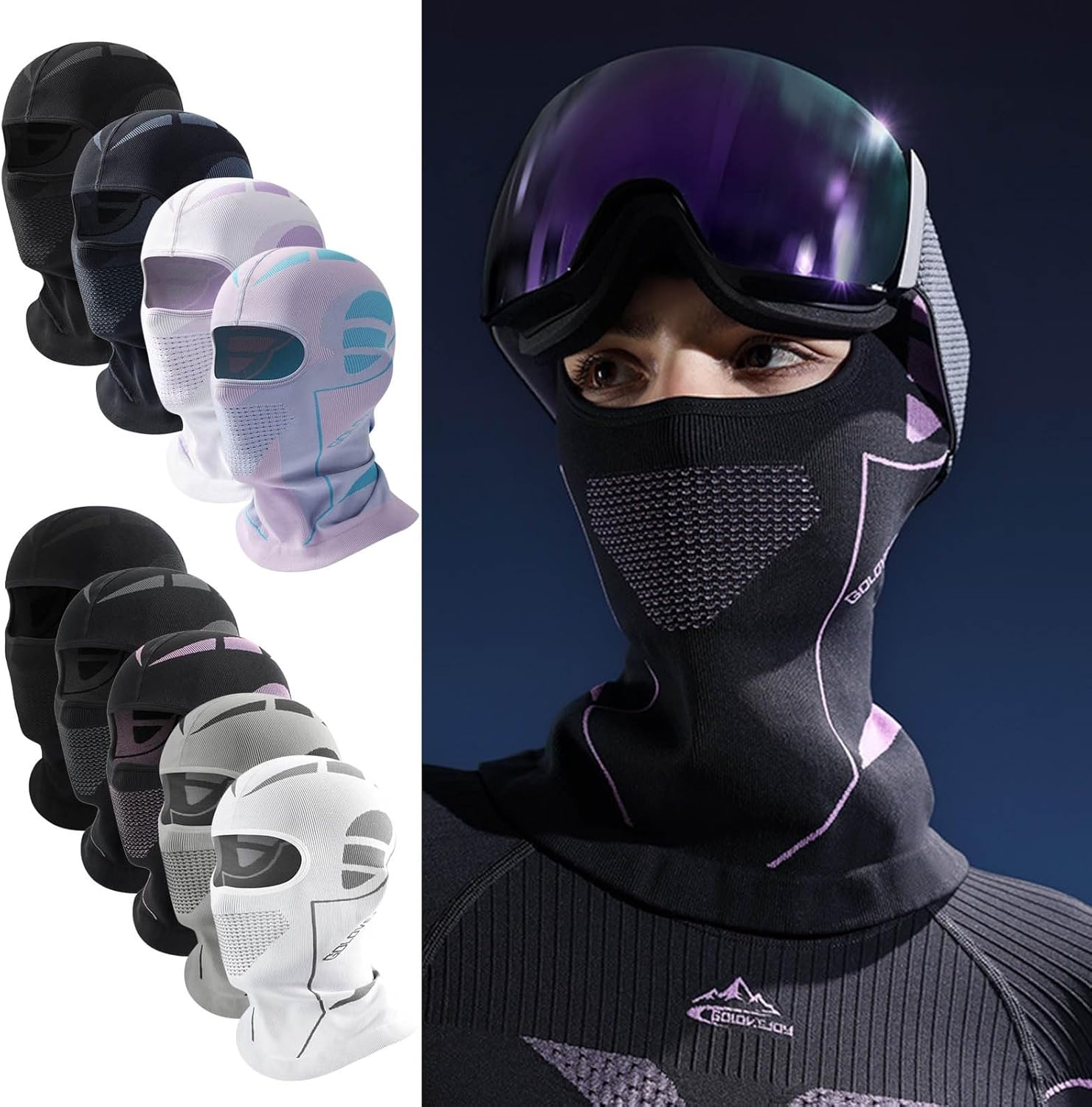Balaclava Ski Mask - Full Face Windproof Thermal Face Mask for Skiing Cycling