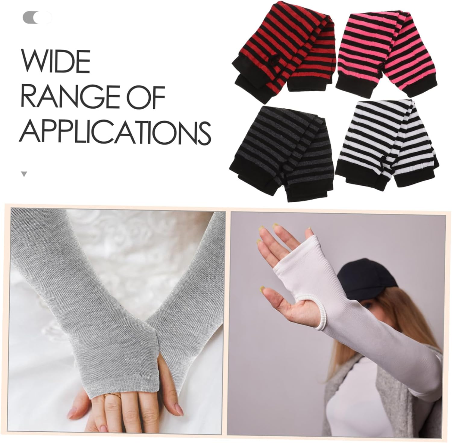 SOIMISS Women Winter Knitted Fingerless Gloves