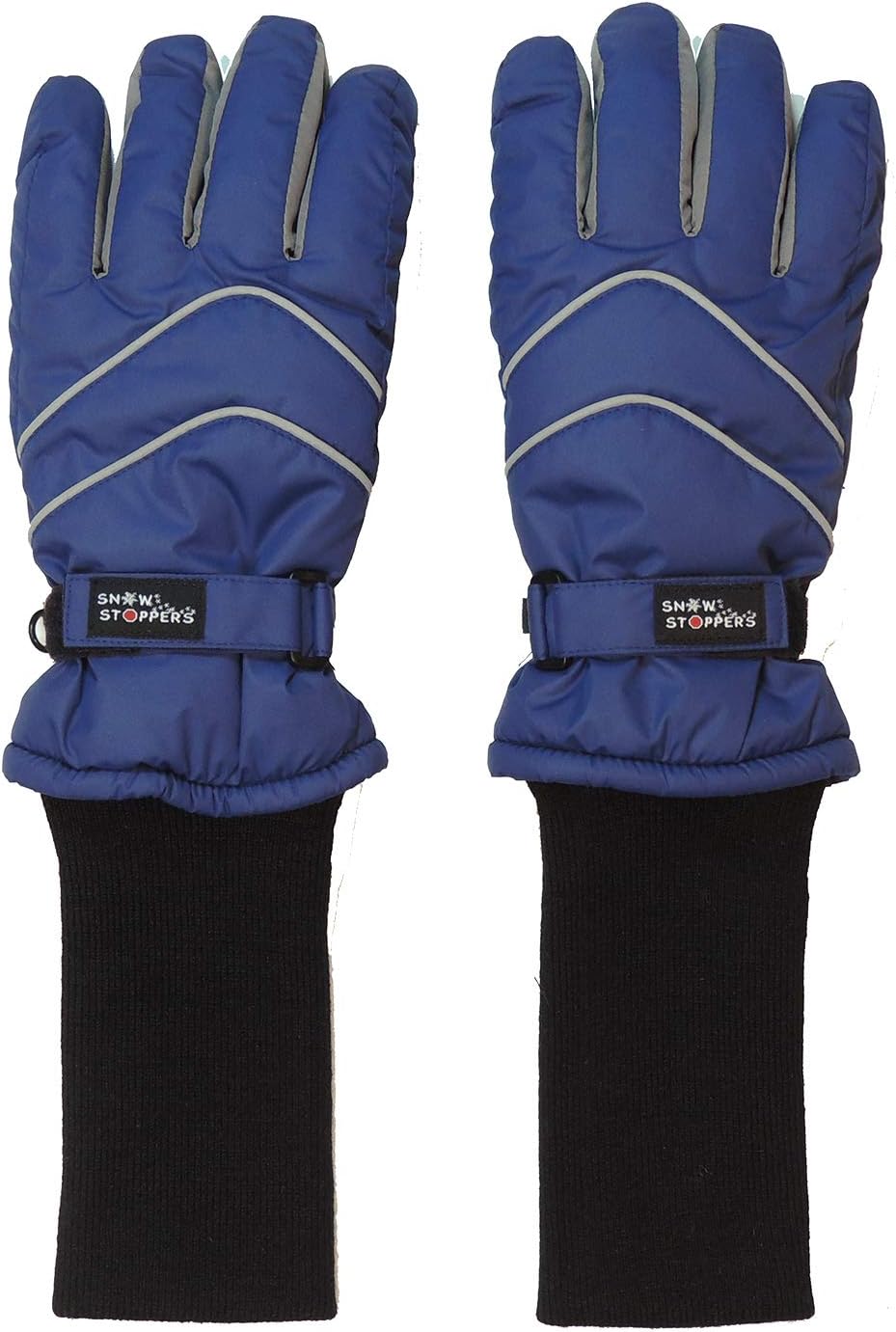 SnowStoppers Kids Waterproof Long Cuff Winter Gloves - Keep Cold Out Warm Inside