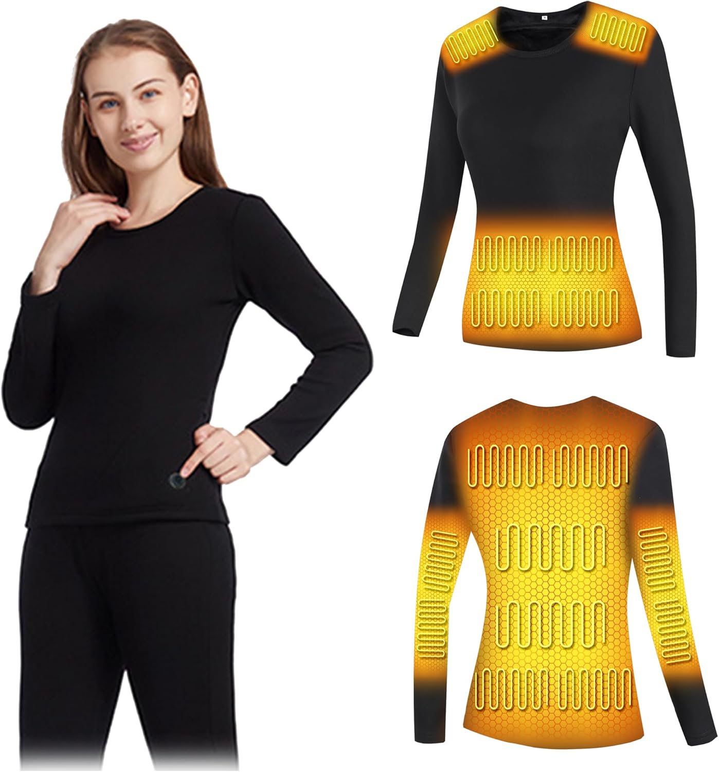 Heated Thermal Shirts for Women - 3 Speed Temperature Control