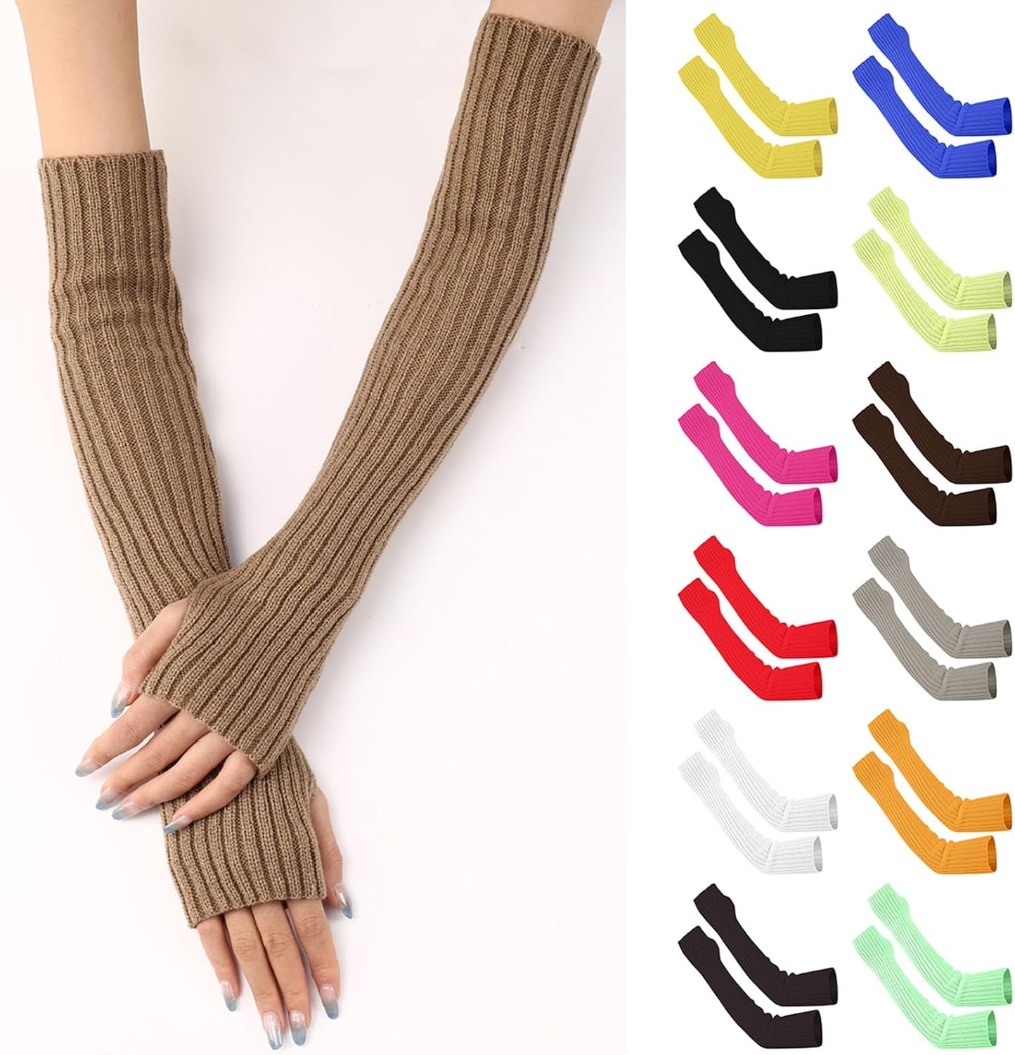 Winter Warm Arm Goths - Knit Fingerless Gloves for Women