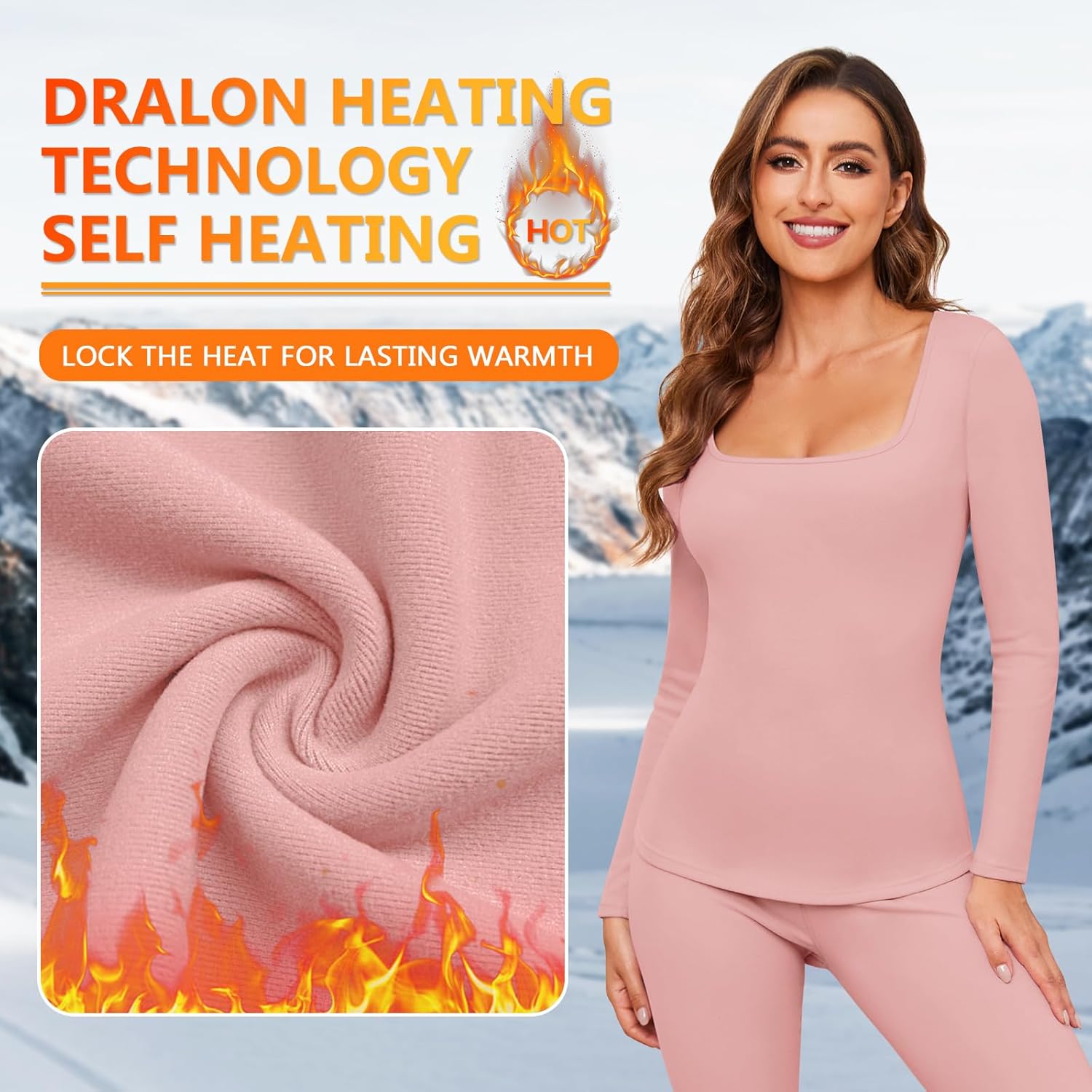 WOWENY Womens Thermal Underwear Set