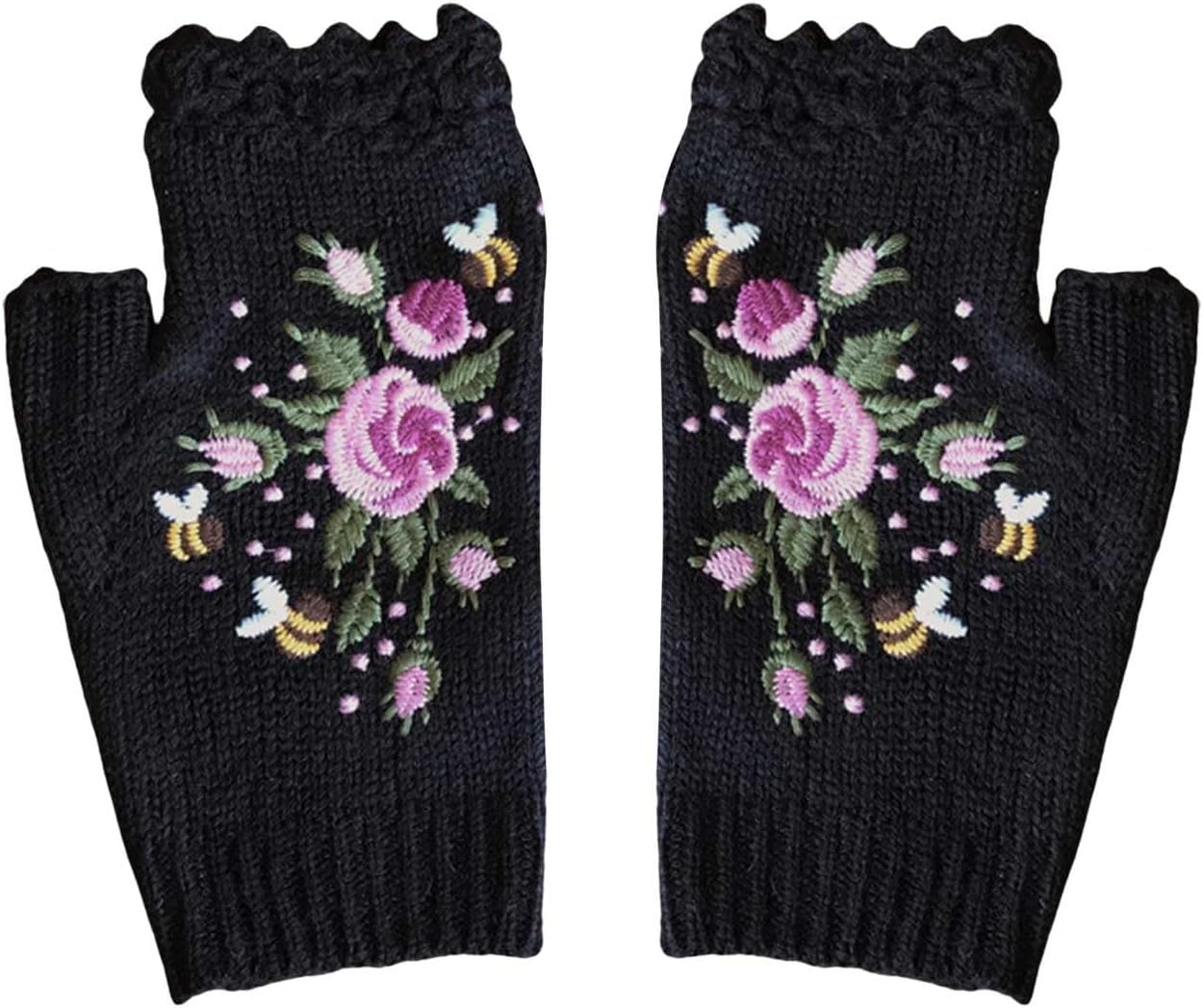 Winter Comfort Gloves for Women Fingerless with Elbow Protection