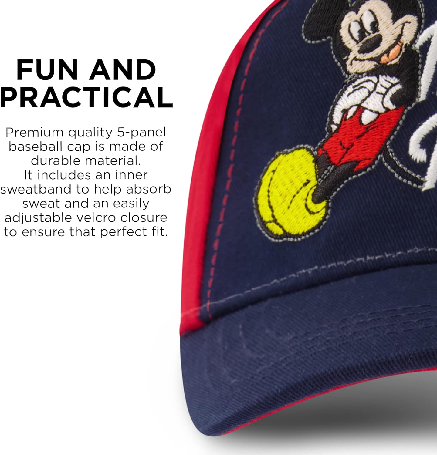 Disney Mickey Mouse Adjustable Toddler Baseball Hat
