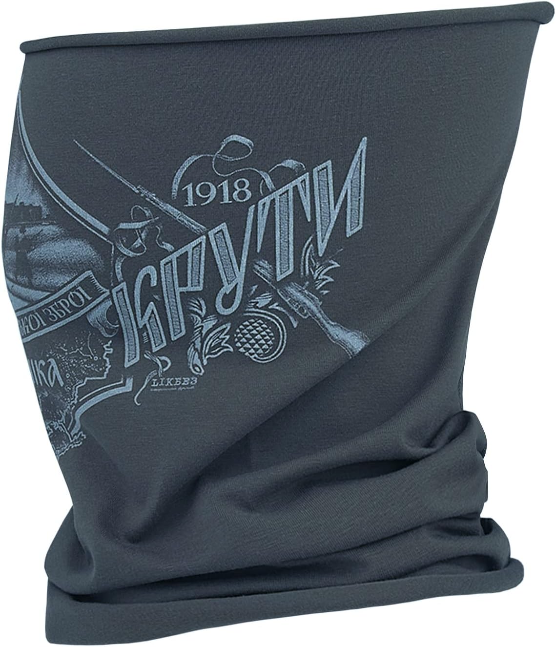 281Z Organic Cotton Neck Gaiter Balaclava with Historical Print