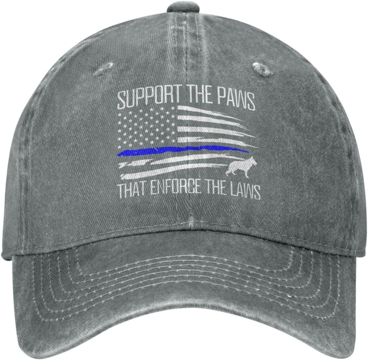 Thick Blue Line K9 Unit Dads Quirky Cop Cap