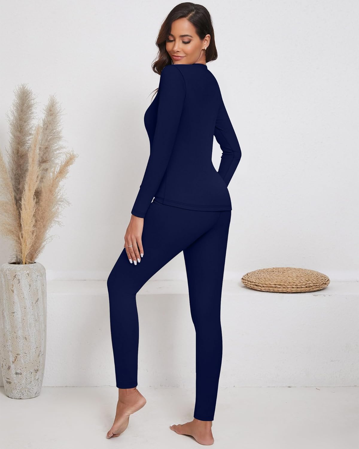 Perfect V-Neck Thermal Set for Women - Soft Warm and Stylish