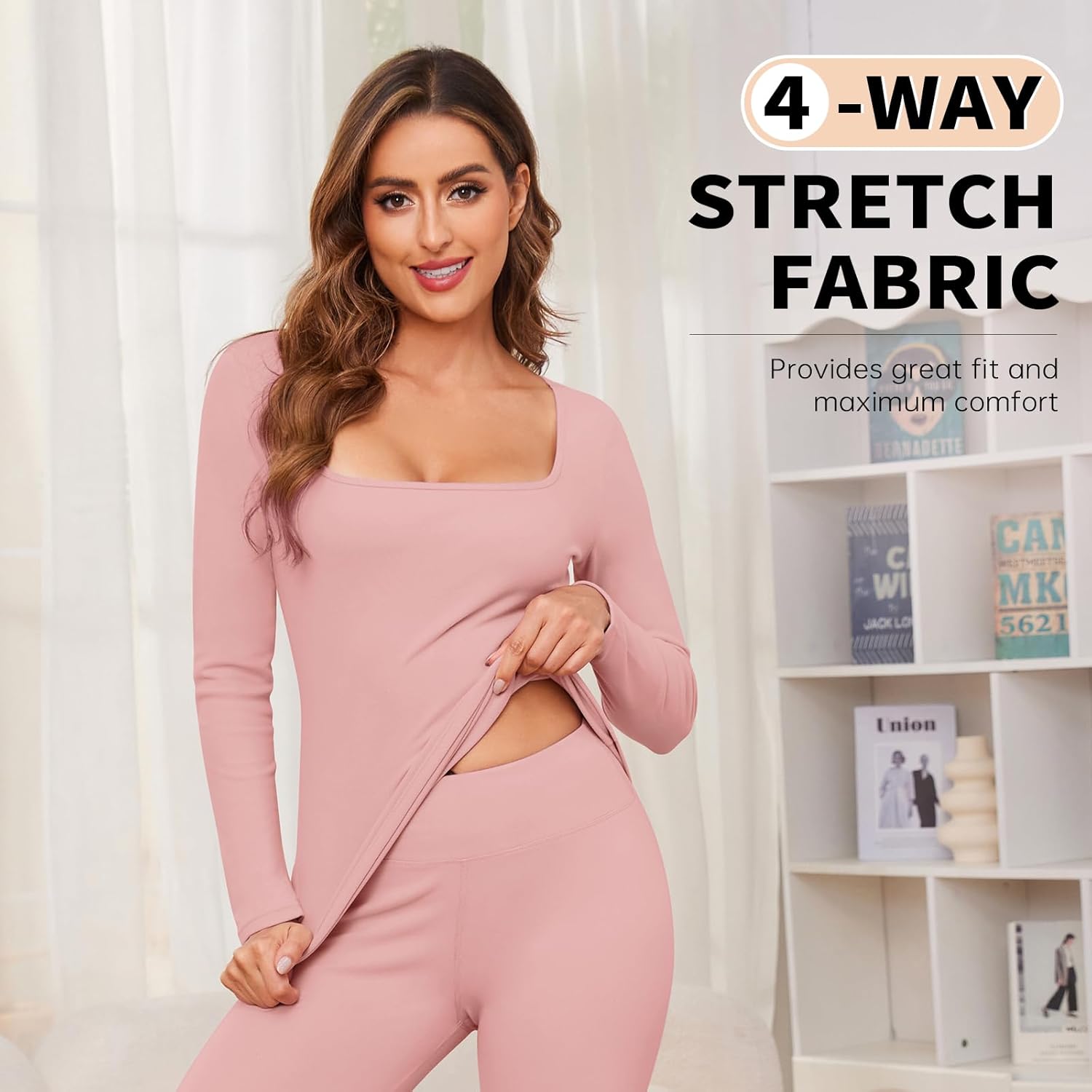 WOWENY Womens Thermal Underwear Set