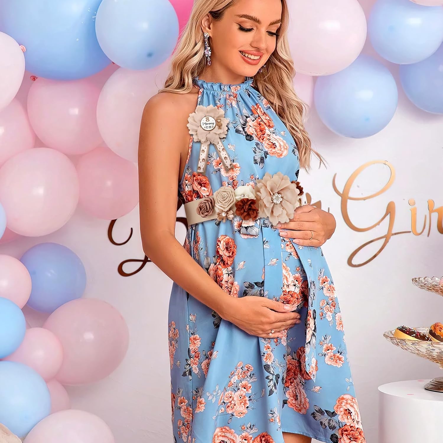 Vansolinne Teddy Bear Maternity Sash Kit