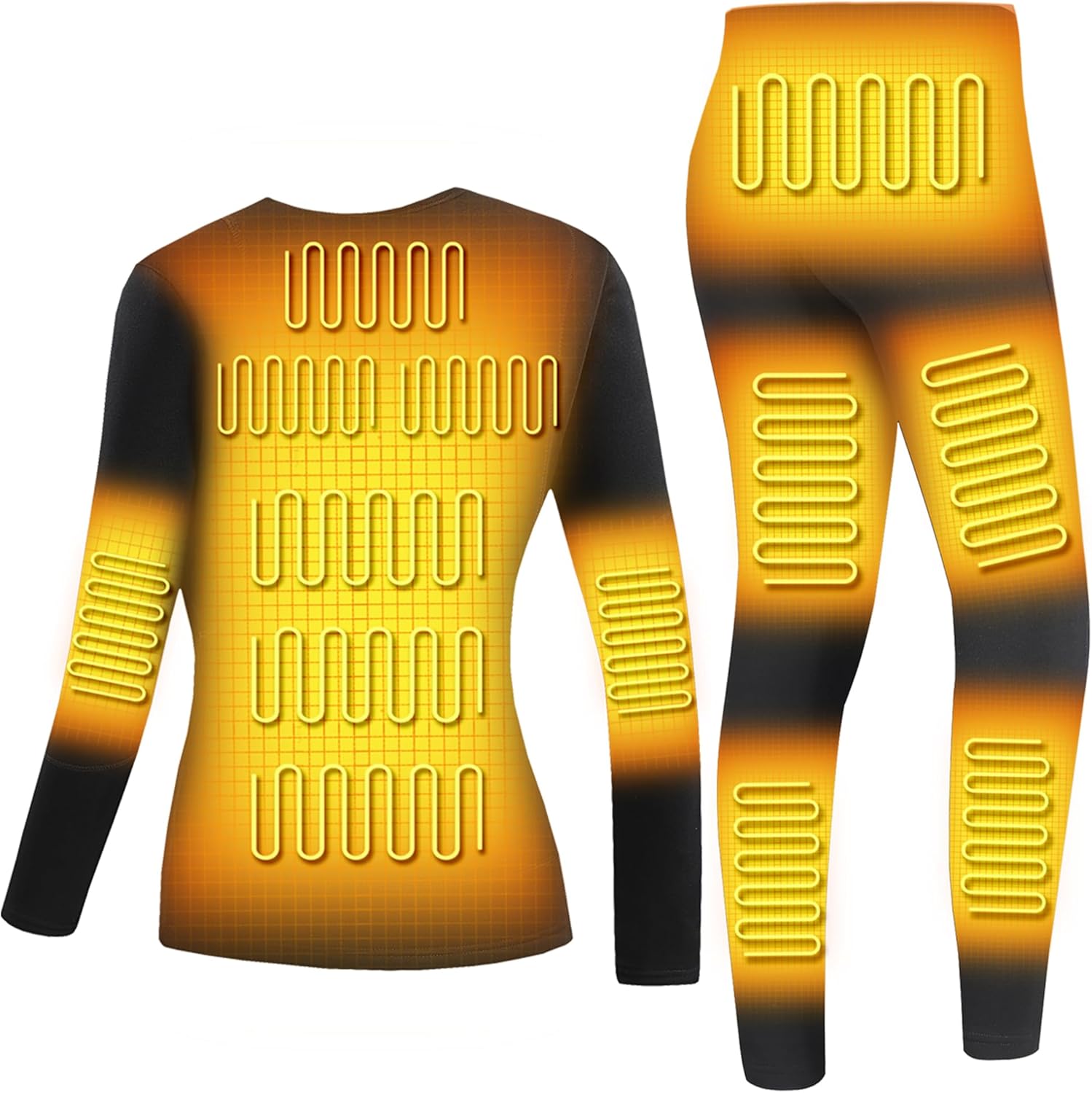 Warm Comfortable Electric Heated Thermal Underwear for Women