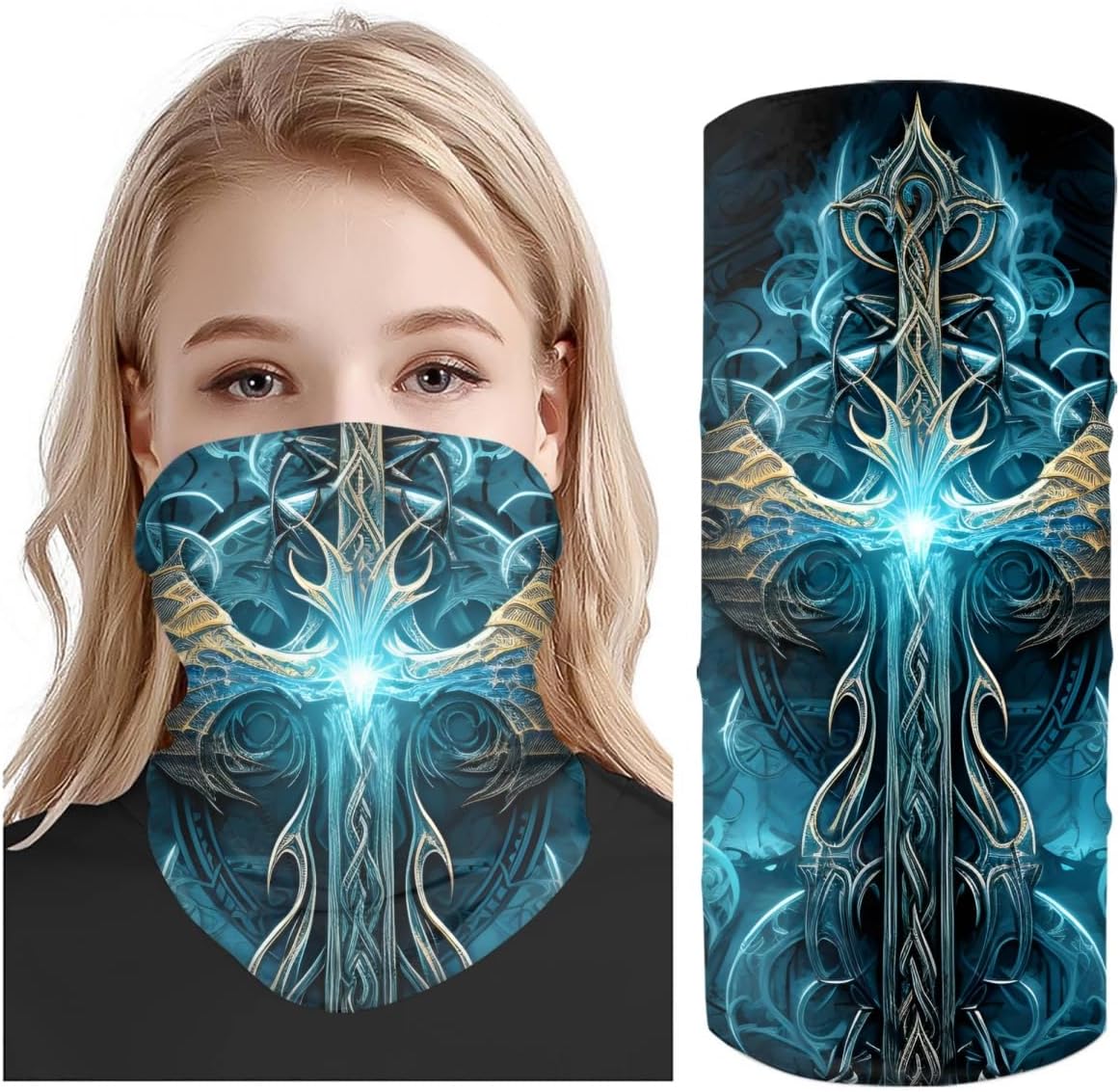 ENLACHIC 3D Viking Totem Balaclava Bandana