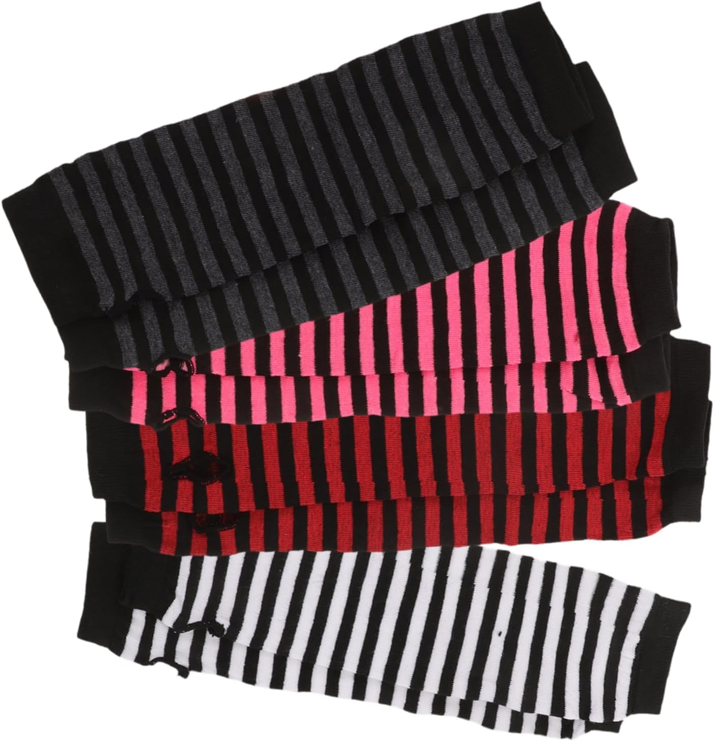 Healeved Women Striped Fingerless Arm Warmers
