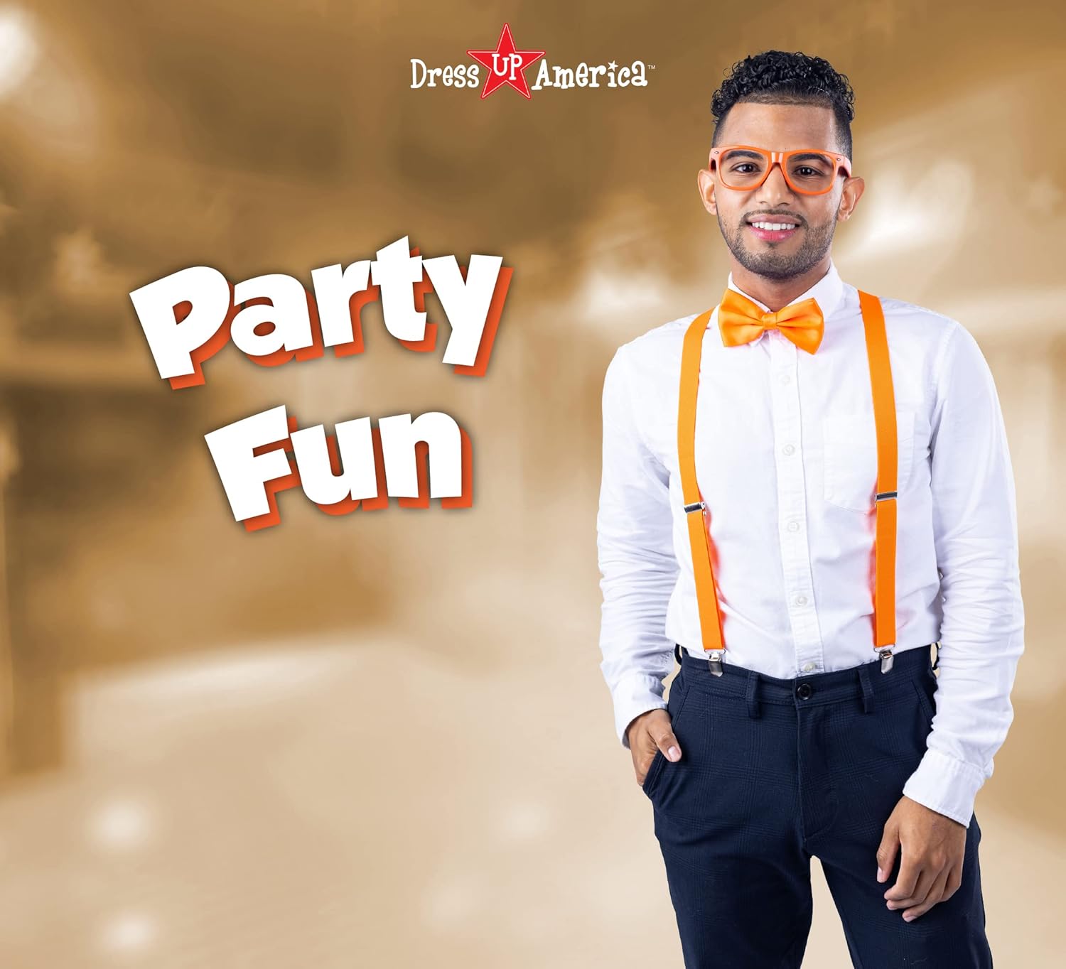 Dress Up America - Neon Bow-tie and Suspender Set