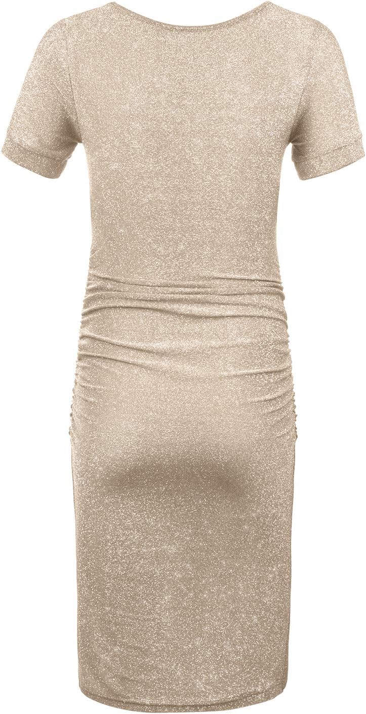 Perfect Maternity Dress Glitter Bodycon for Photoshoots