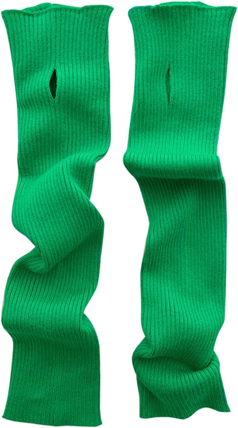 Womens Winter Fingerless Knitted Arm Warmers