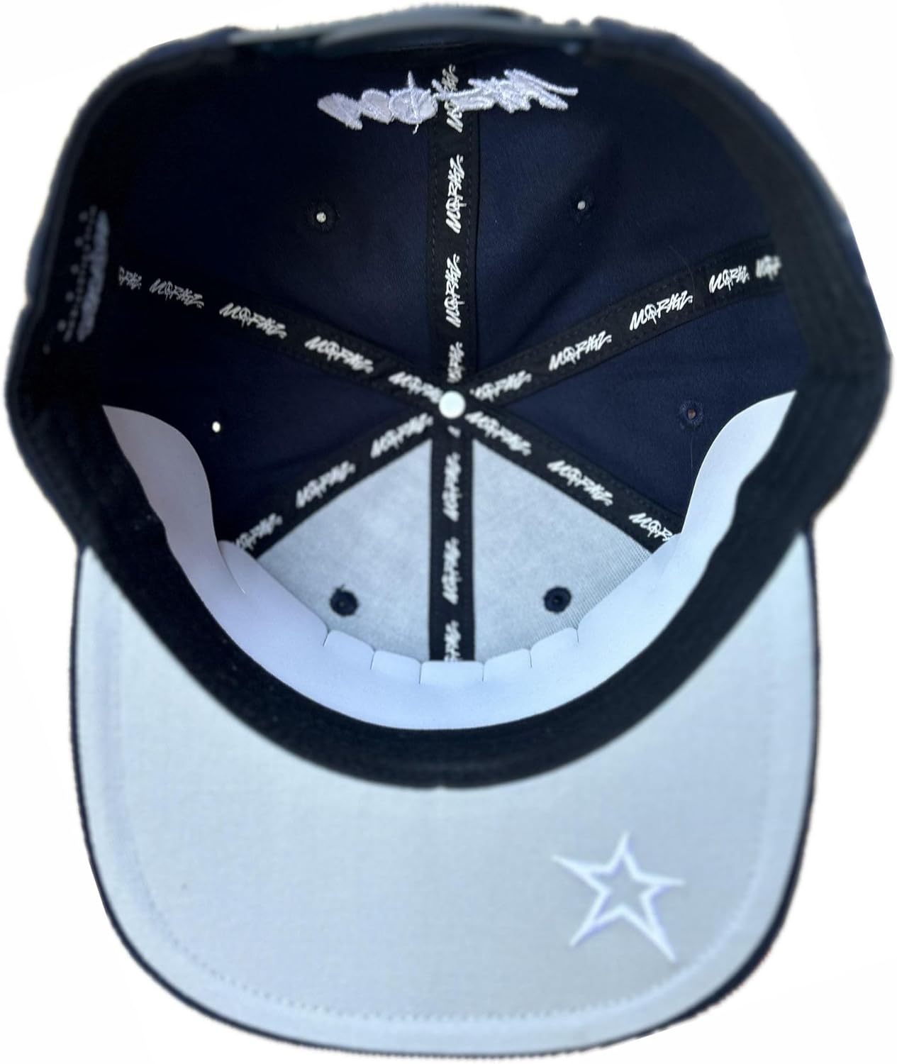MO RAGZ Navy Flat Bill Hat Boys Series Peace Sign Logo