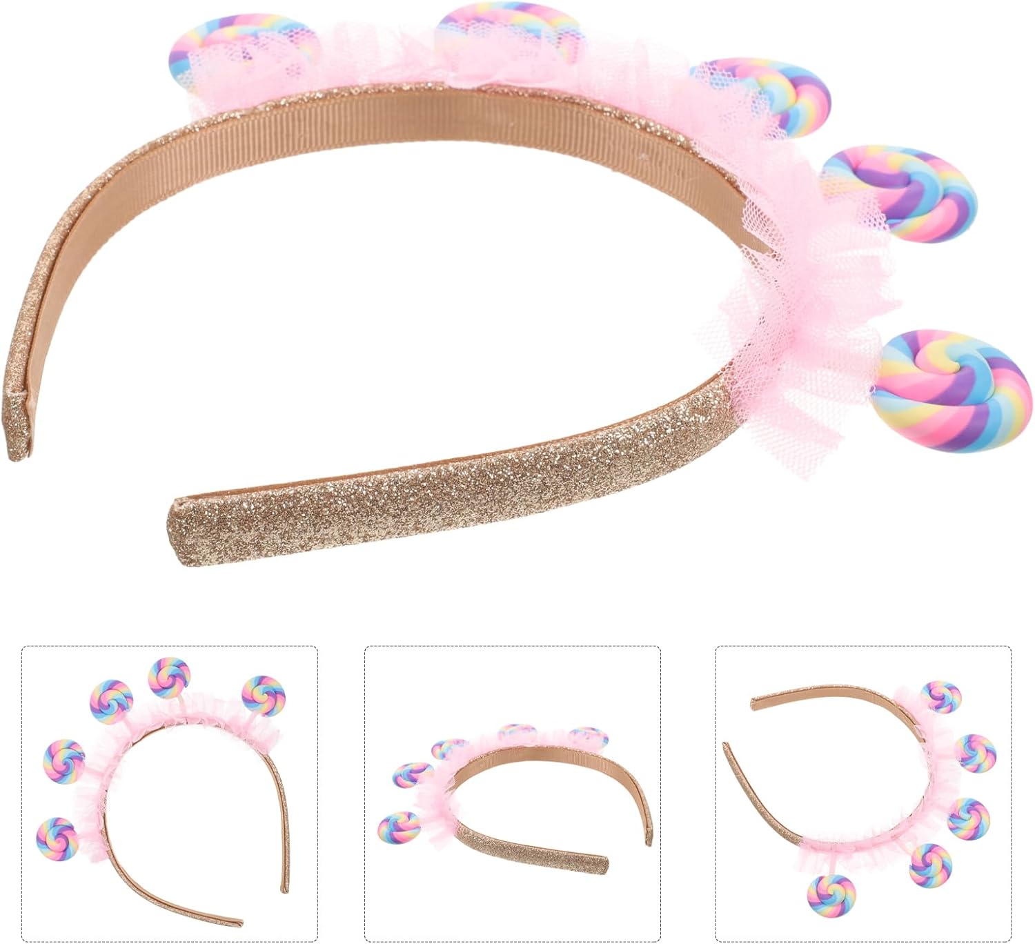 Stylish Lollipop Headband Childs Party Accessory Unique Design for Any Occasion