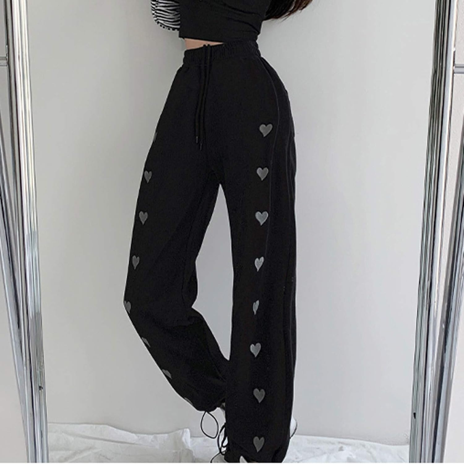 Trendy Plus Size Womens High-Waisted Jogger Sweatpants with Pockets
