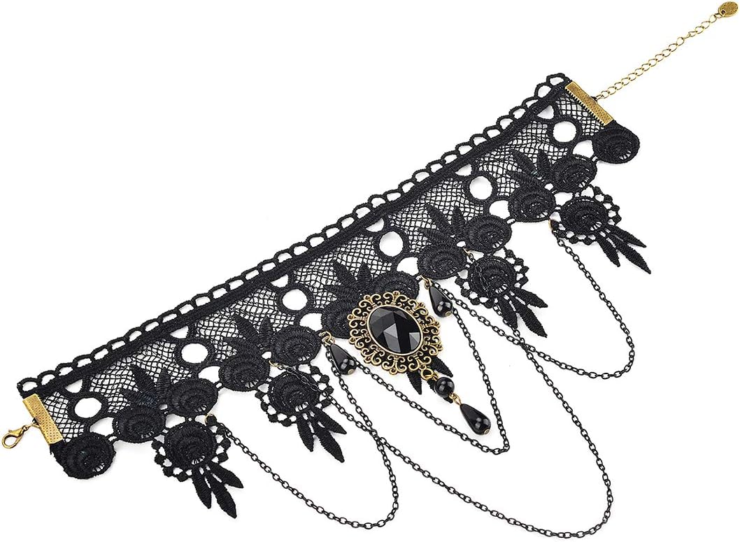 iWenSheng Steampunk Halloween Choker Necklace for Women