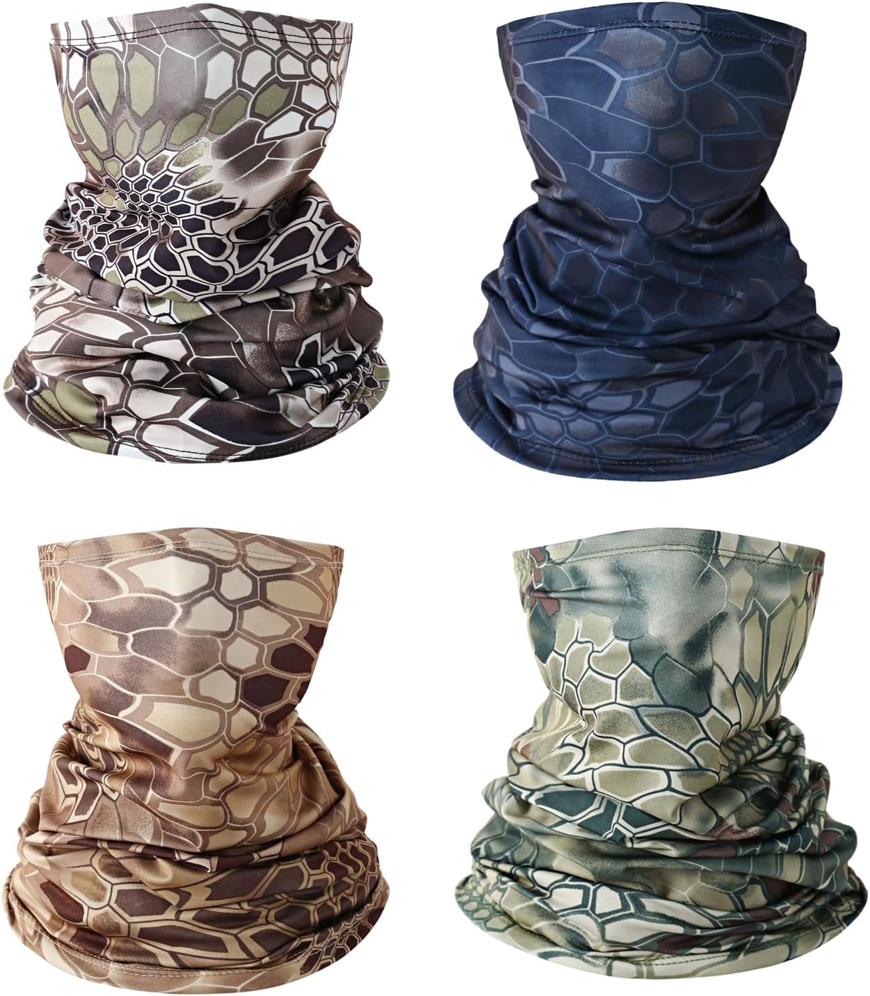 LJDJ Headwear Balaclava Mask 4 Pack Neck Gaiter Bandana Face Cover