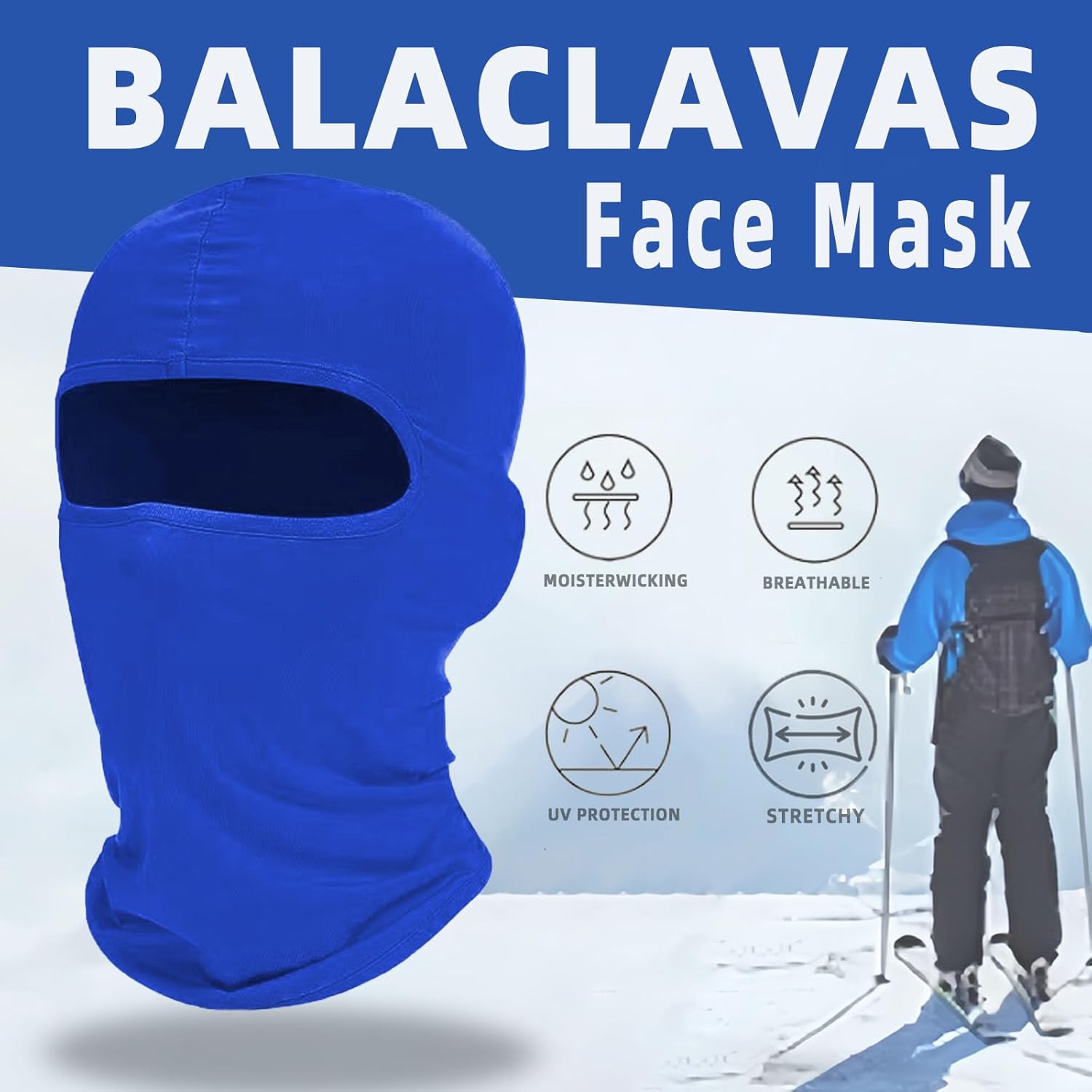 Ezovino 4-Piece Balaclava Ski Face Mask for Men Women
