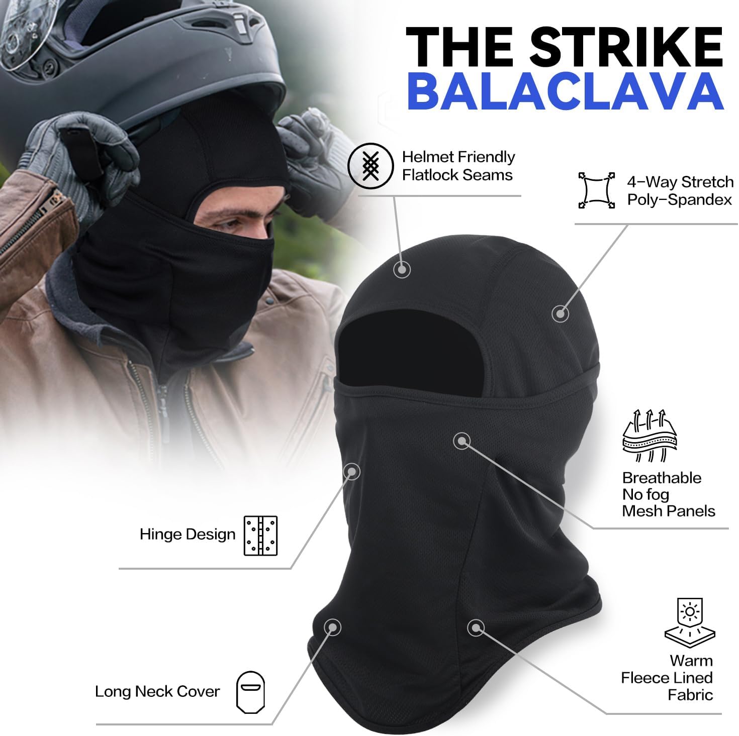 3 Pieces Balaclava Ski Mask Winter Face Cover