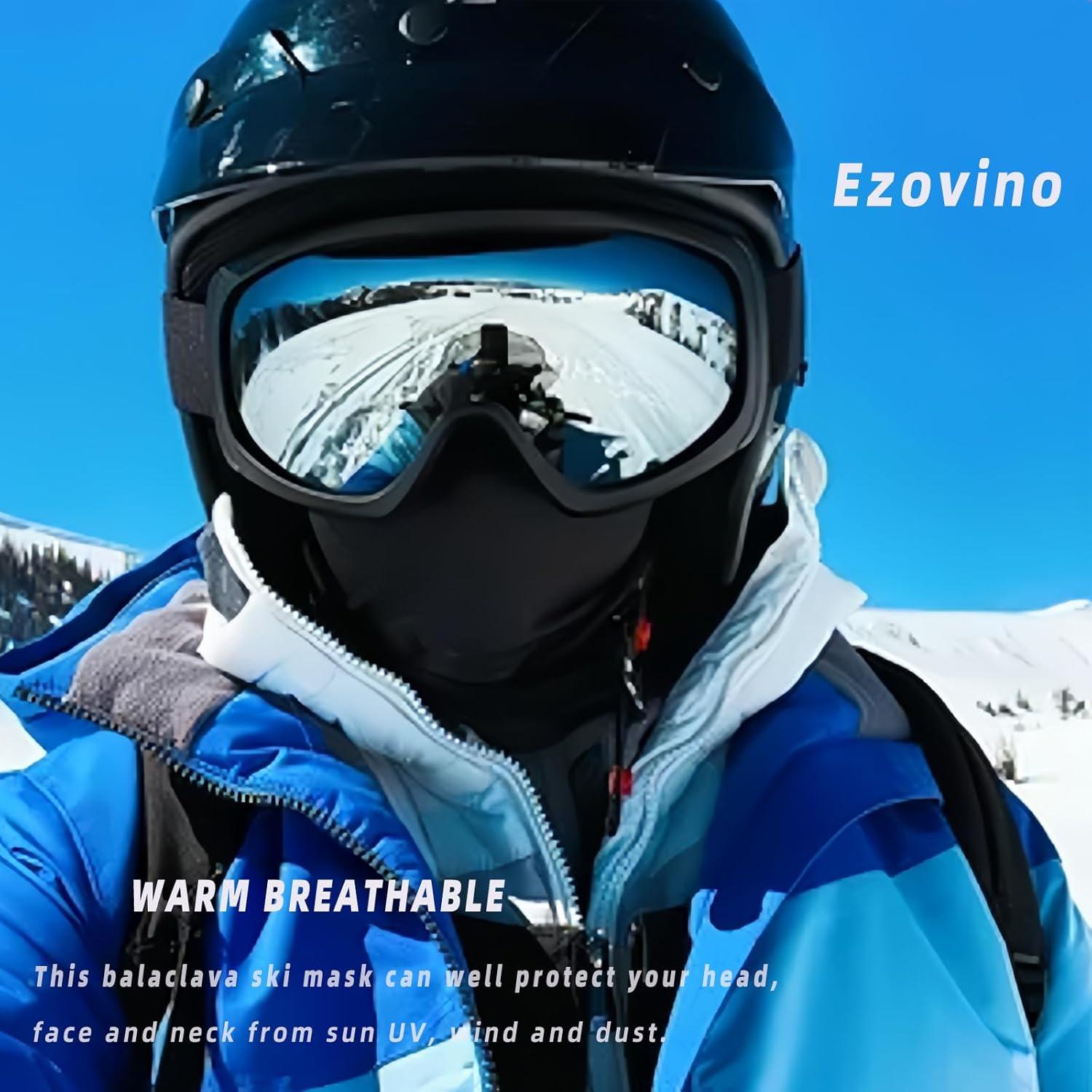 Ezovino 4-Piece Balaclava Ski Face Mask for Men Women