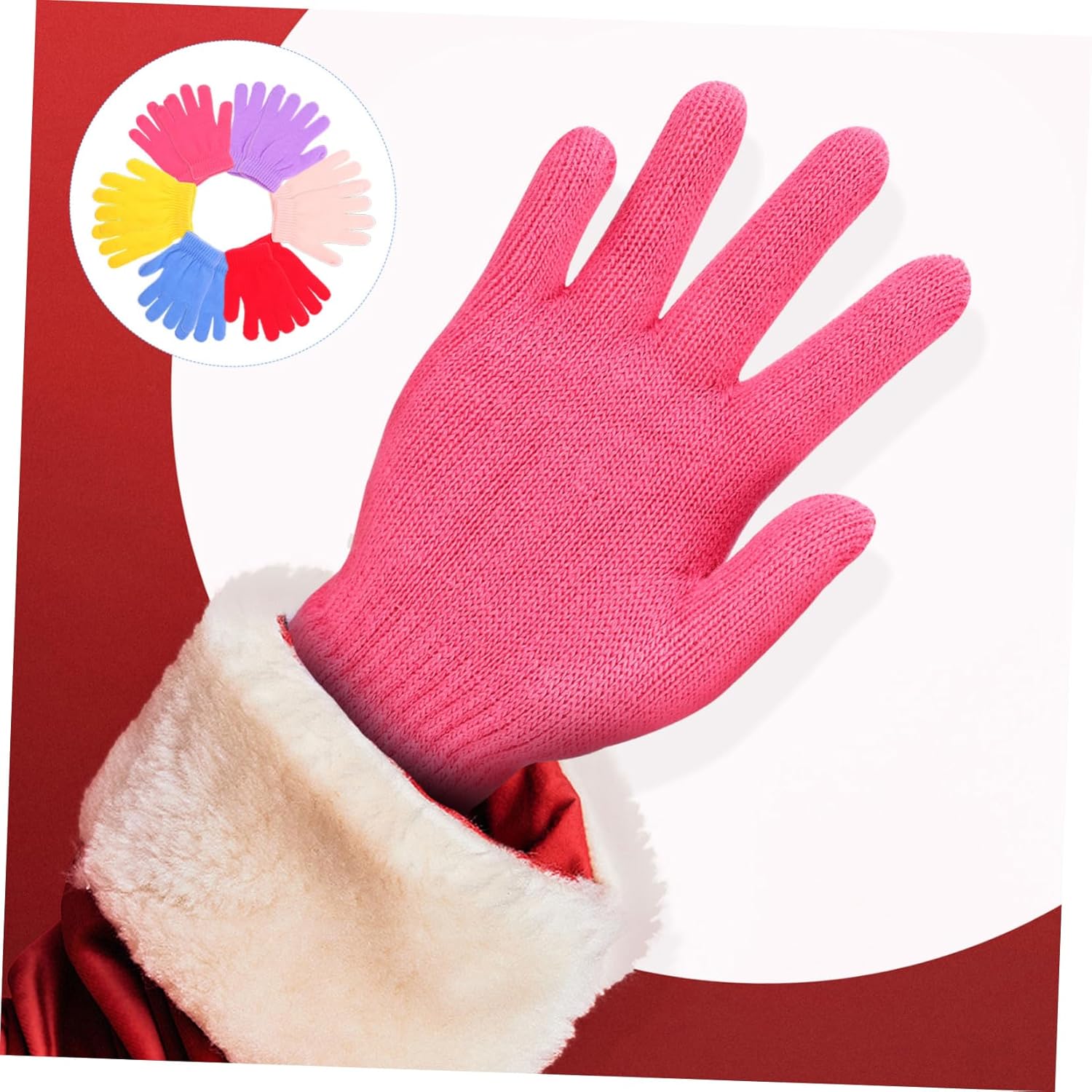 6-Pair Party Kindom Fleece Gloves for Boys