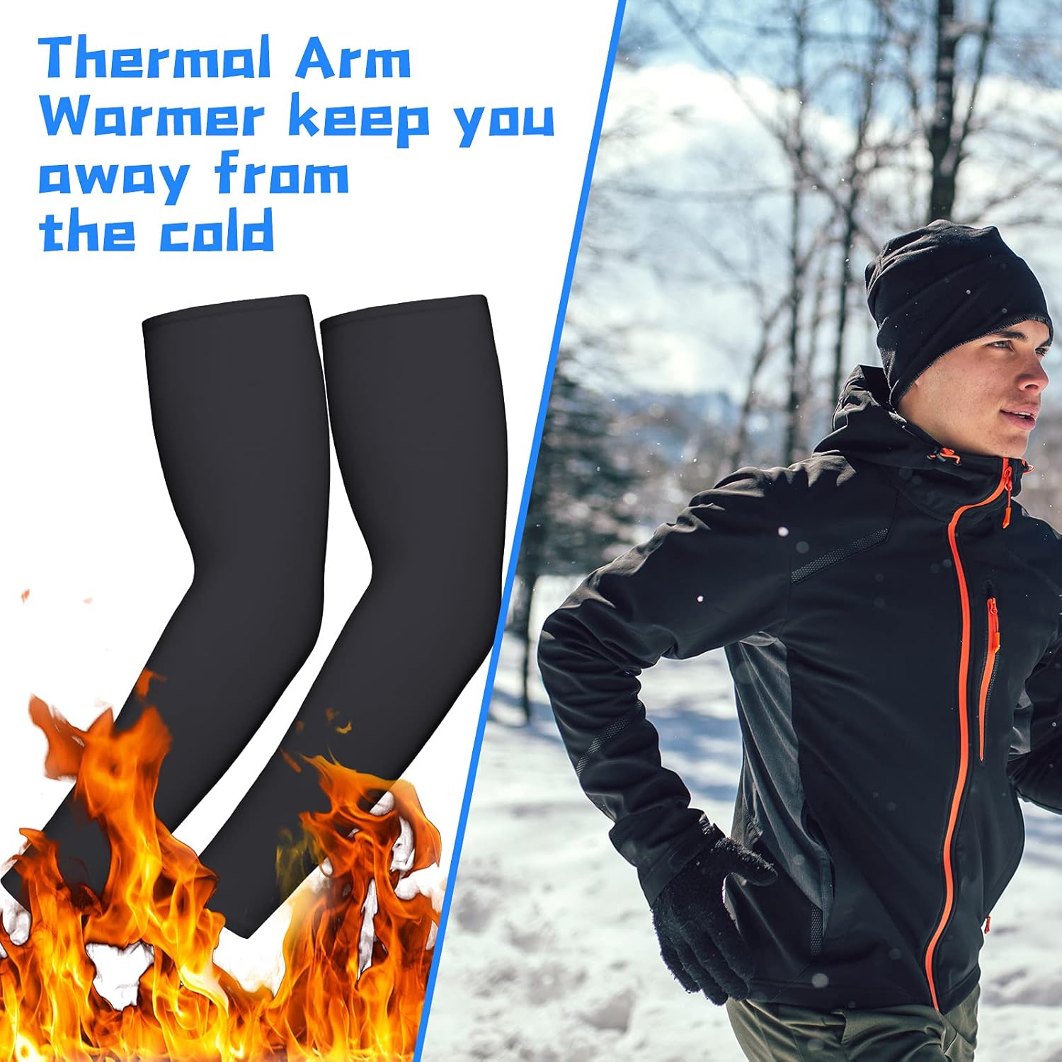 Skylety Thermal Arm Warmers 3 Pairs for Winter Sports