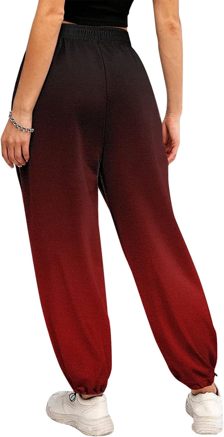 October Christmas Sweatpants for Women High Waisted Drawstring Casual Elegant sdbrld