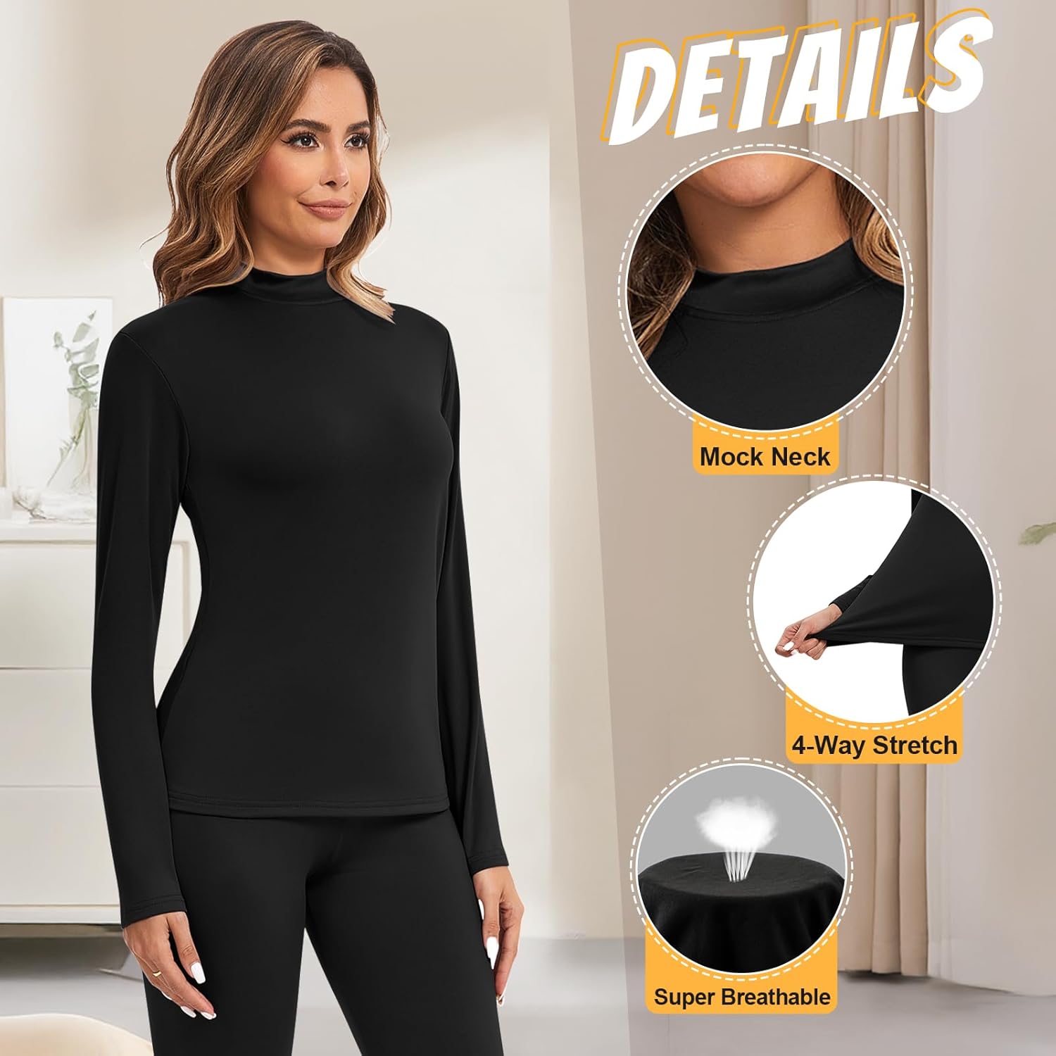 Patelai Thermal Underwear for Women Set