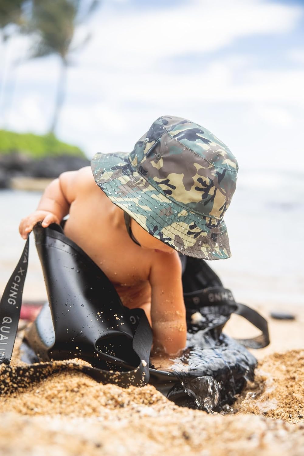 Packable Camouflage Toddler Sun Hat - UPF 50 Protection